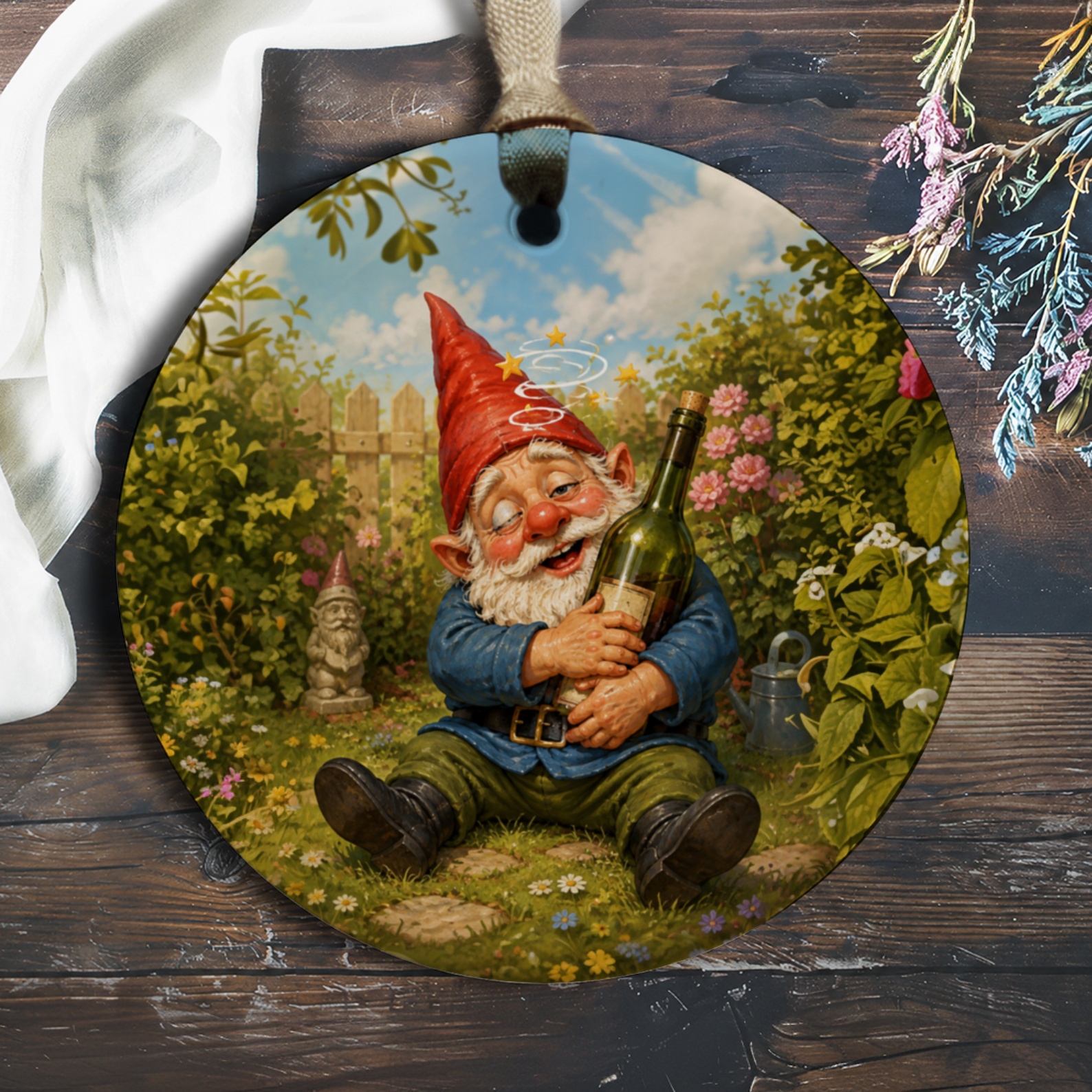 Drunk Garden Gnome Ornament Funny Outdoor Decor Whimsical Lawn Decoration Cute Gnome Gift For Garden Lovers Yard Art O720