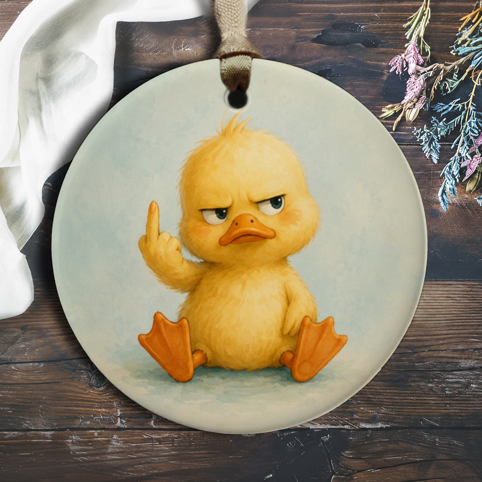 Cute Duck Ornament Funny Animal Decor Quirky Everyday Ornament For Animal Lovers Unique Gift Idea For Home Or Office O735