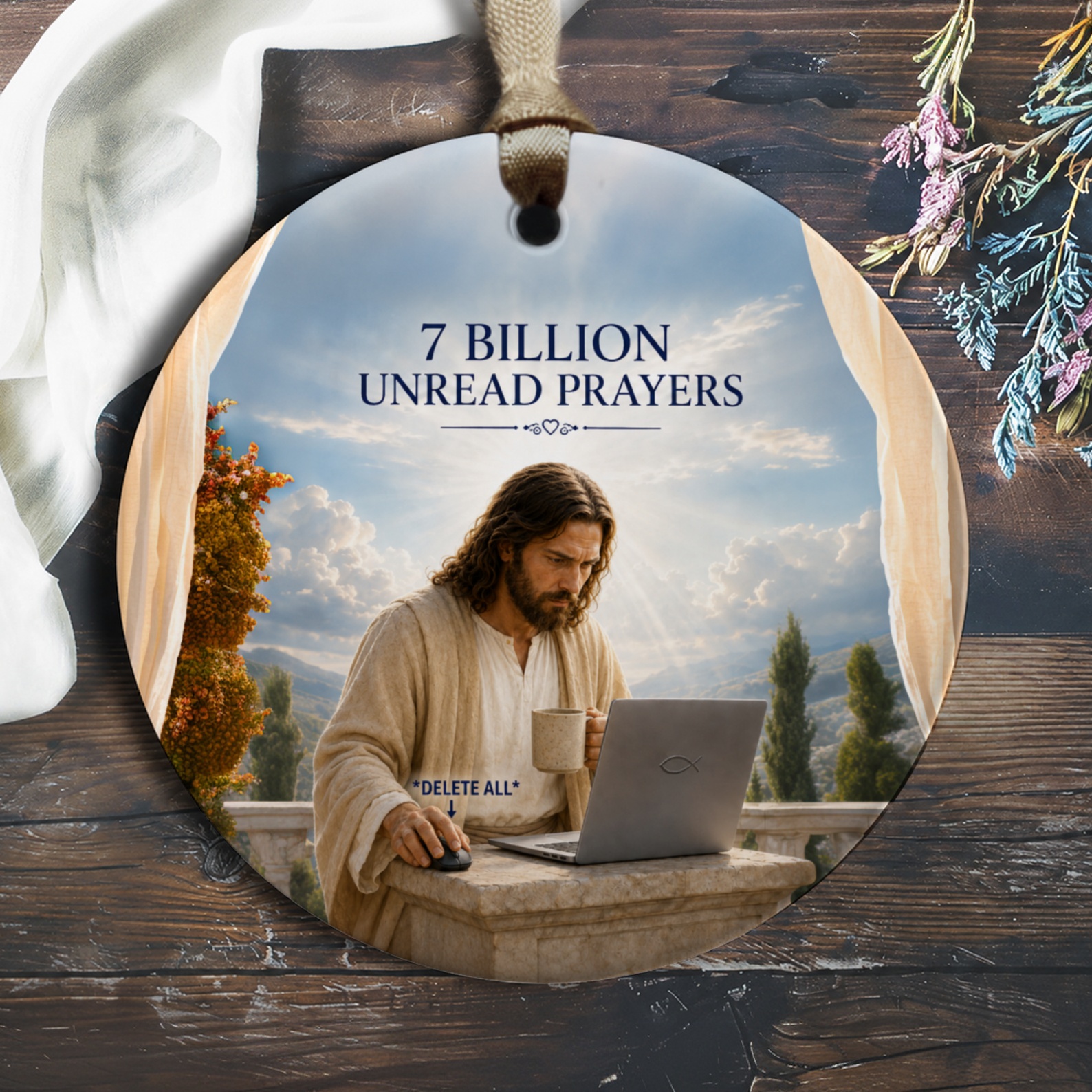 7 Billion Unread Prayers Funny Ornament Religious Decor Unique Gift Idea For Friends Family Home Office O799