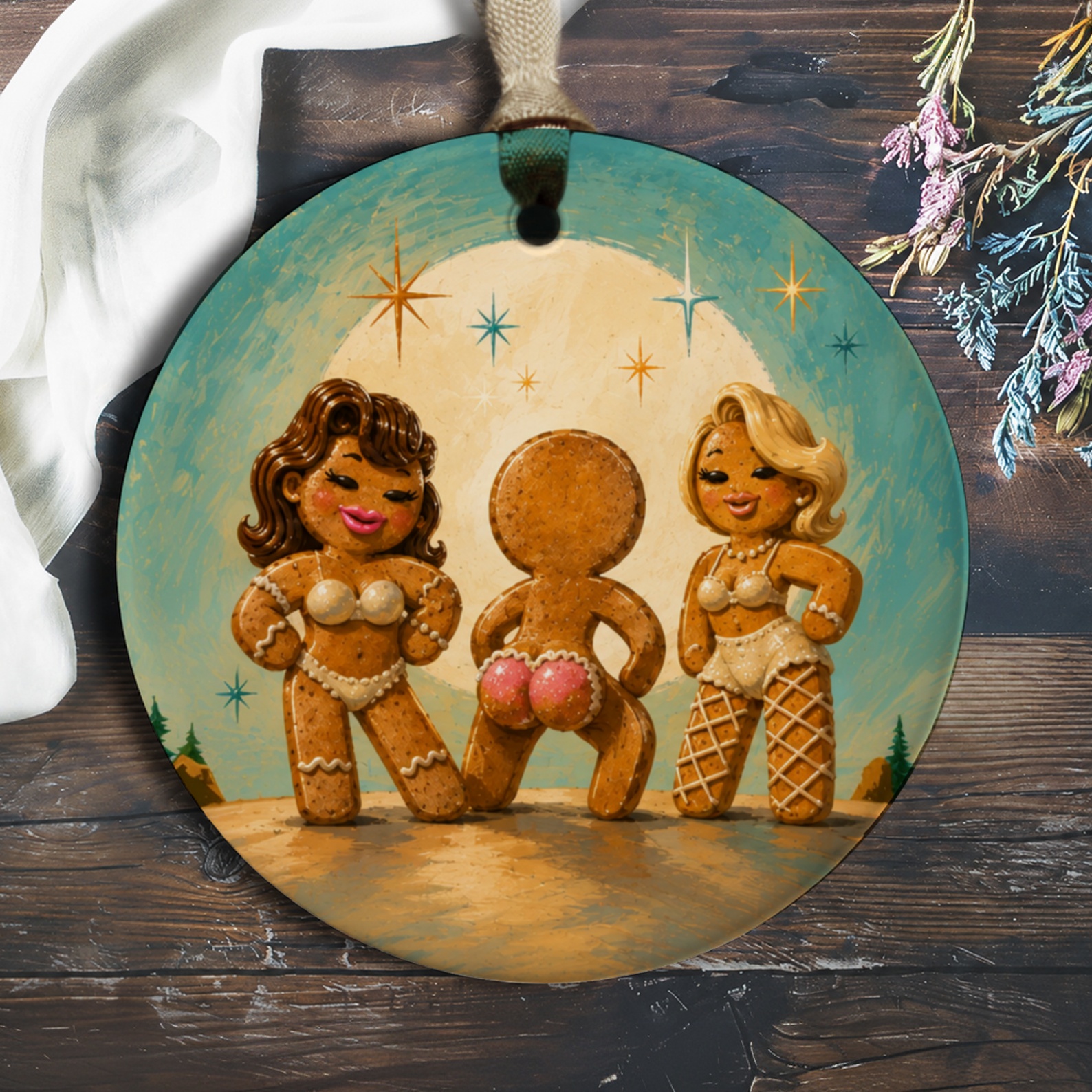 Gingerbread Characters Christmas Ornament Funny Holiday Decor Cute Gingerbread People Festive Tree Decoration Unique Gift O805