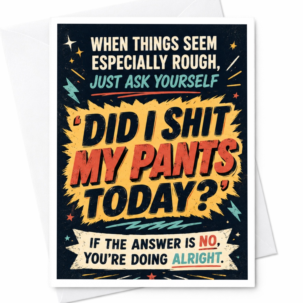 When Things Seem Especially Rough Funny Everyday Card Motivational For Friend Coworker Office Desk Decor C4890