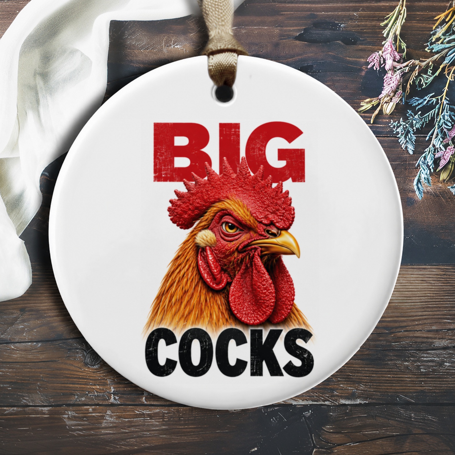 Big Cocks Funny Rooster Ornament Farm Animal Decor Gift For Chicken Lover Rustic Home Decor O852