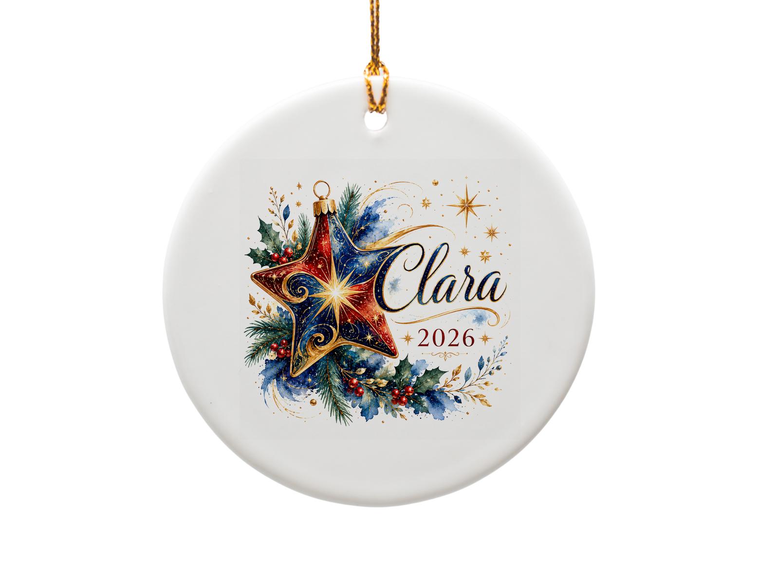 2026 Personalized Star Ornament Christmas Decoration Custom Name Holiday Keepsake Gift O1095