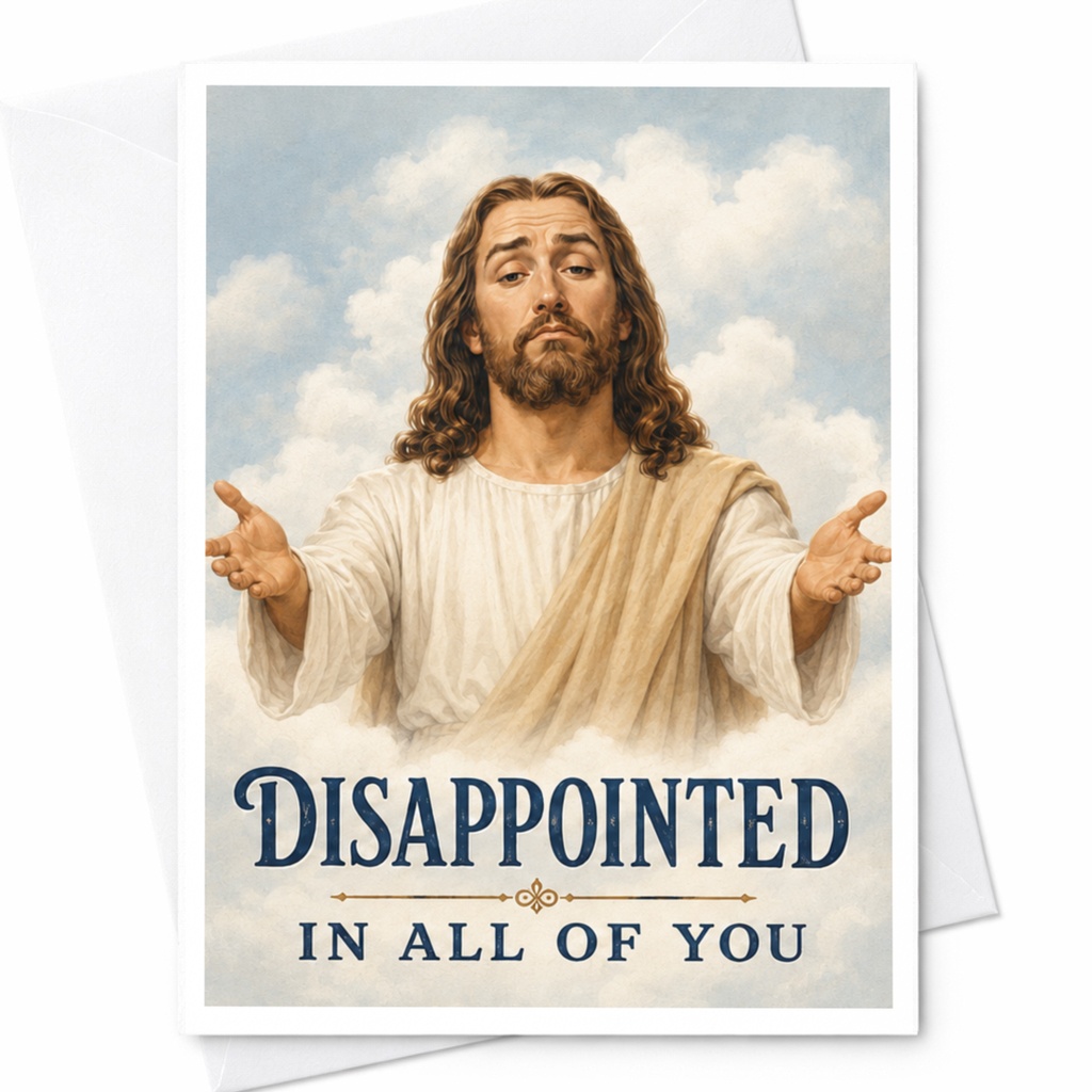 Disappointed In All Of You Funny Everyday Card Greeting Card For Friends Family Sarcastic Card C5058