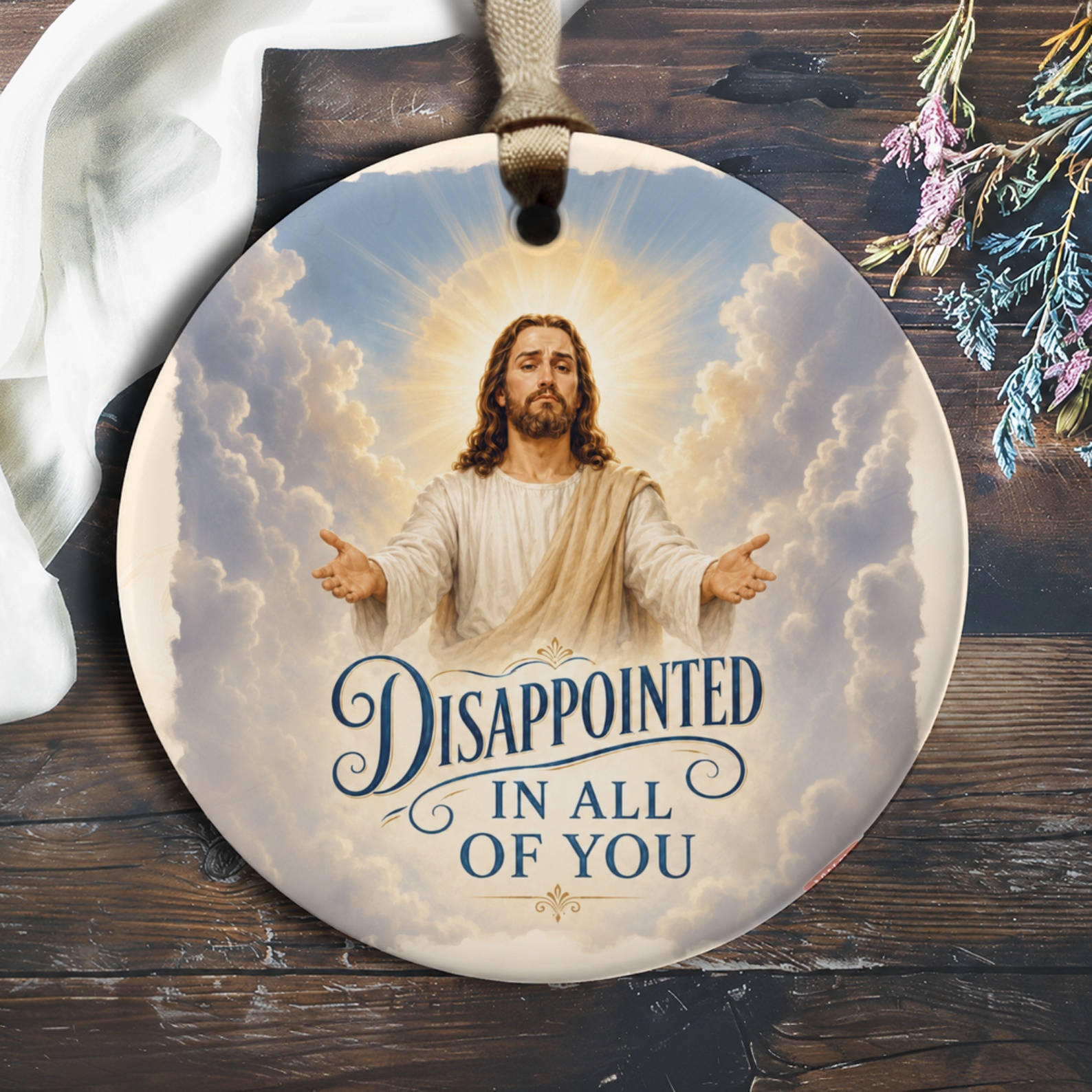 Disappointed In All Of You Funny Ornament Religious Christmas Tree Decor Unique Gift Idea O1028
