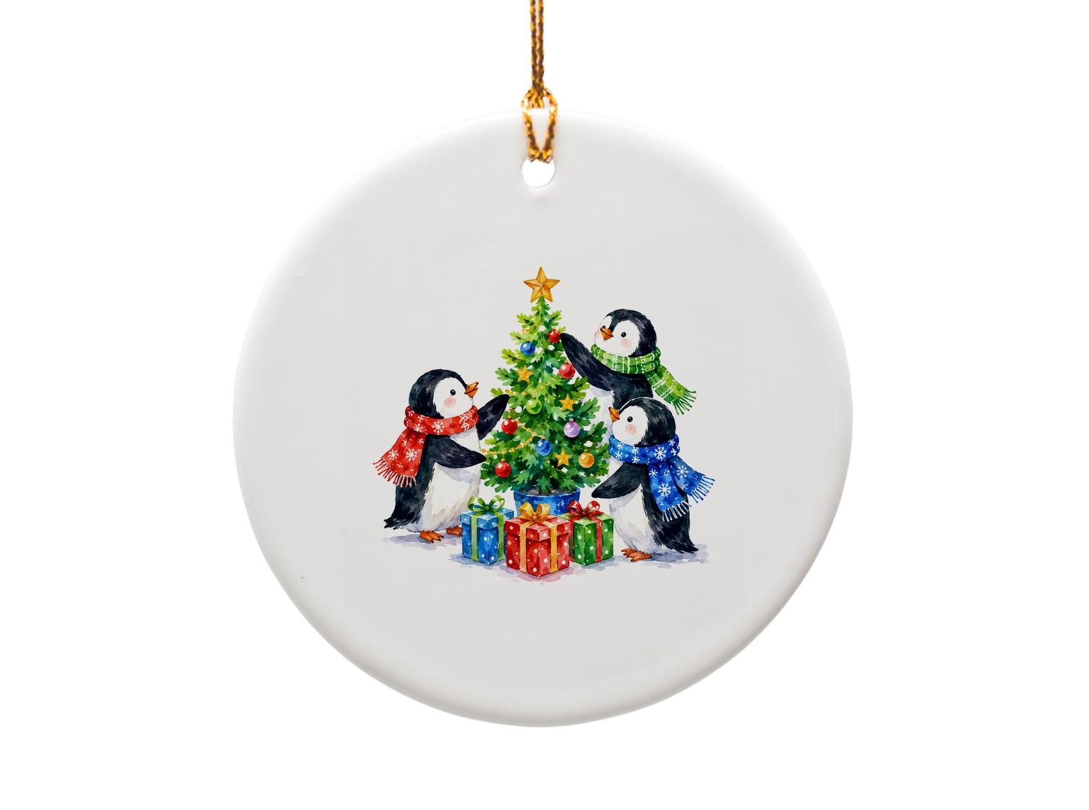 Penguin Christmas Ornament Cute Holiday Decor Winter Tree Decoration Gift For Animal Lover Festive Home Decor O1136