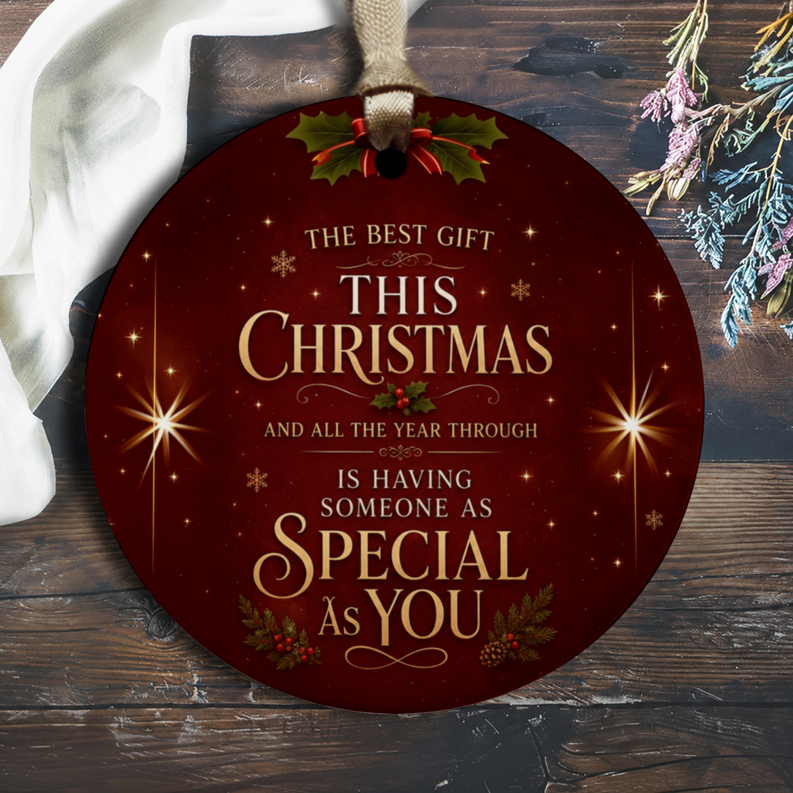 The Best Gift This Christmas Ornament Special Holiday Decoration Festive Christmas Tree Ornament Gift For Loved Ones O1243