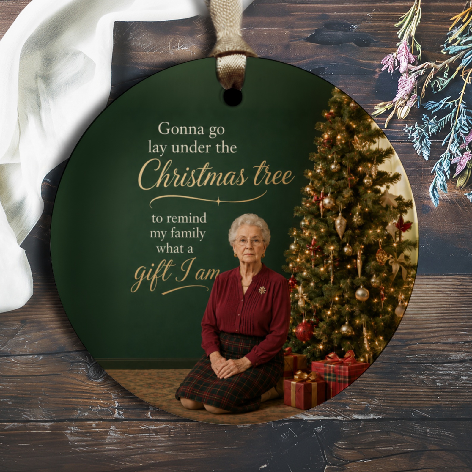 Gonna Go Lay Under The Christmas Tree Funny Ornament Holiday Decor Gift Idea For Family Christmas Tree Decoration O1233