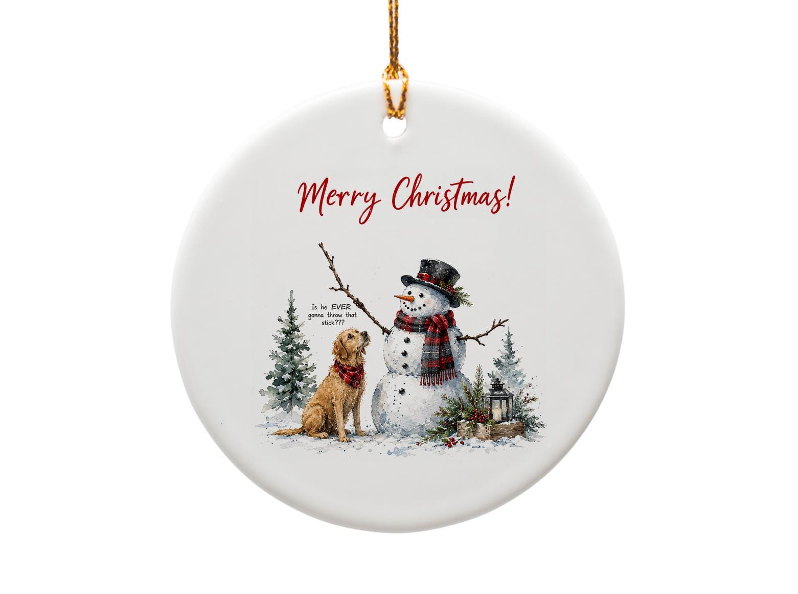 Merry Christmas! Funny Dog And Snowman Ornament Cute Holiday Decor Winter Scene Christmas Tree Decoration Gift O1210