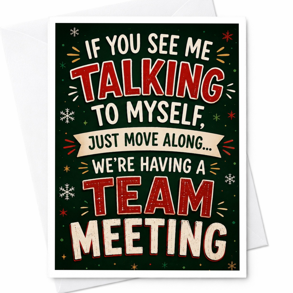 If You See Me Talking To Myself Funny Greeting Card Team Meeting Card Office Card For Coworker Boss Colleague C5628