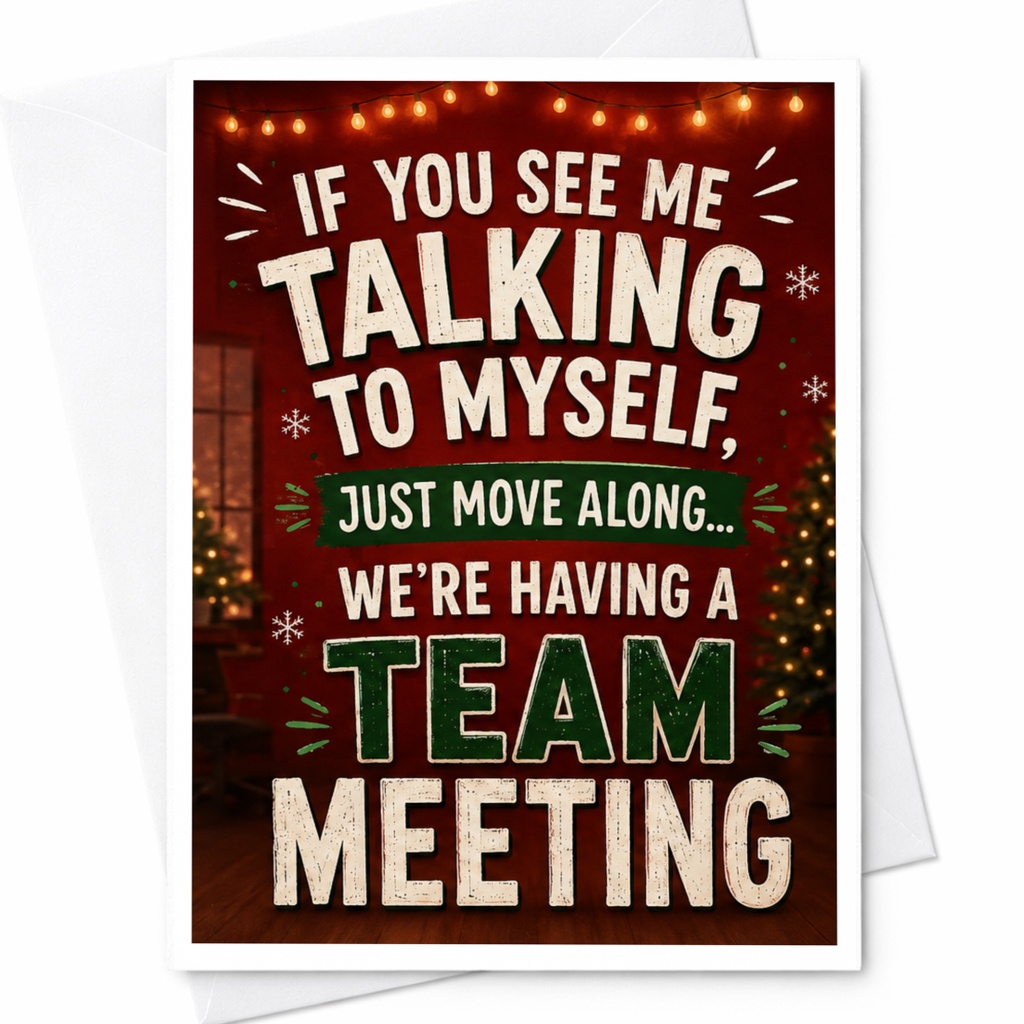 If You See Me Talking To Myself Funny Greeting Card Team Meeting Card Office Card For Coworker Workplace Fun C5629