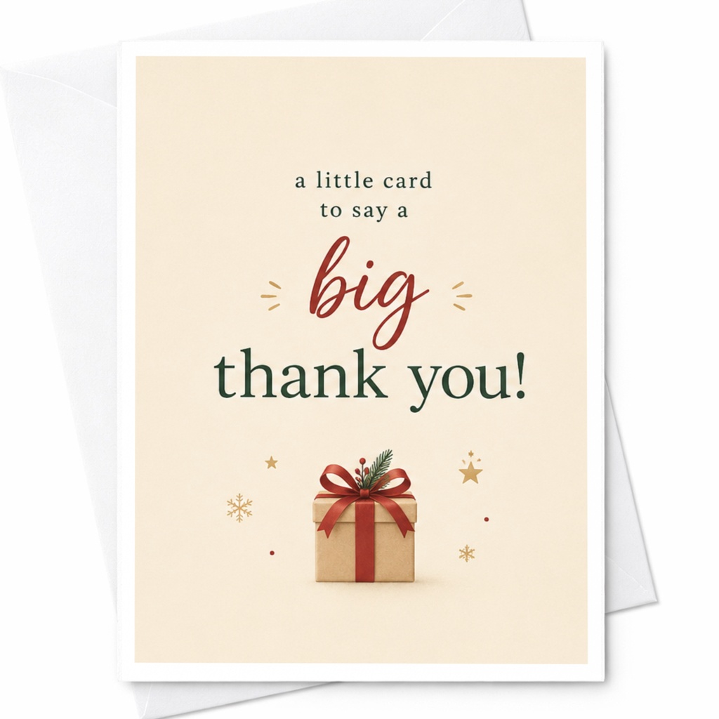 A Little Card To Say A Big Thank You! Thank You Card Gift Box Appreciation Greeting Card For Friend Teacher Colleague C5701