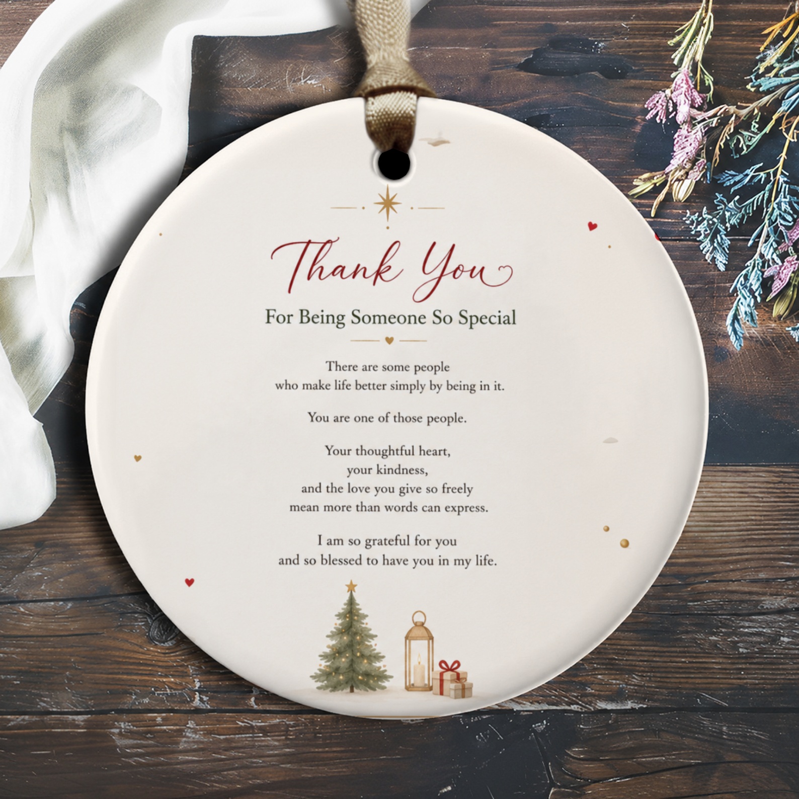 Thank You For Being Someone So Special Ornament Christmas Tree Gifts Holiday Decor Appreciation Keepsake O1553