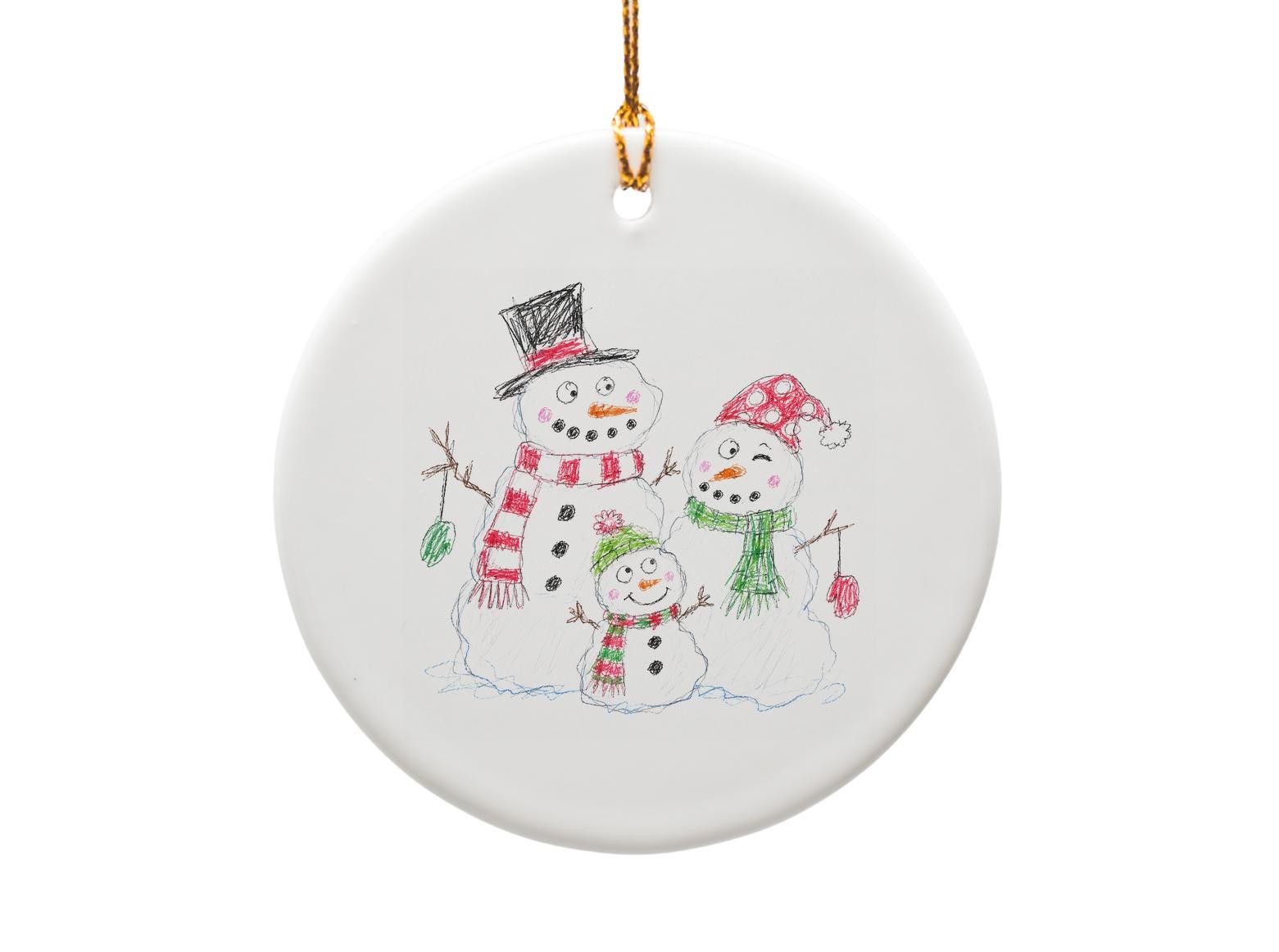 Snowman Family Christmas Ornament Cute Winter Holiday Decor Festive Tree Decoration Gift For Snowman Lover O1248