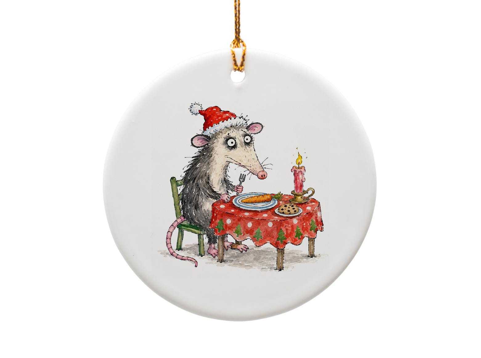Christmas Possum Ornament Funny Holiday Decor Cute Animal Ornament Christmas Tree Decoration Gift For Animal Lover O1266
