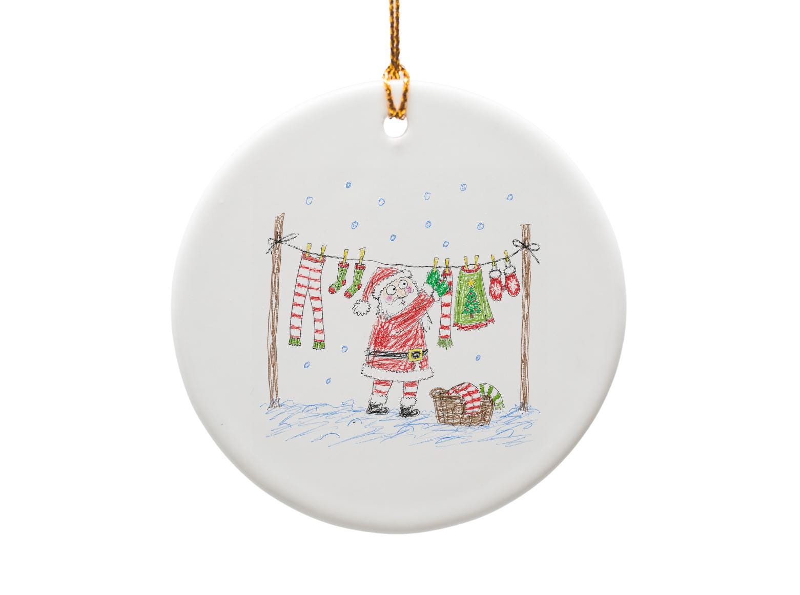 Santa Hanging Laundry Christmas Ornament Cute Holiday Decor Festive Santa Claus Decoration For Tree Winter Home Decor O1246