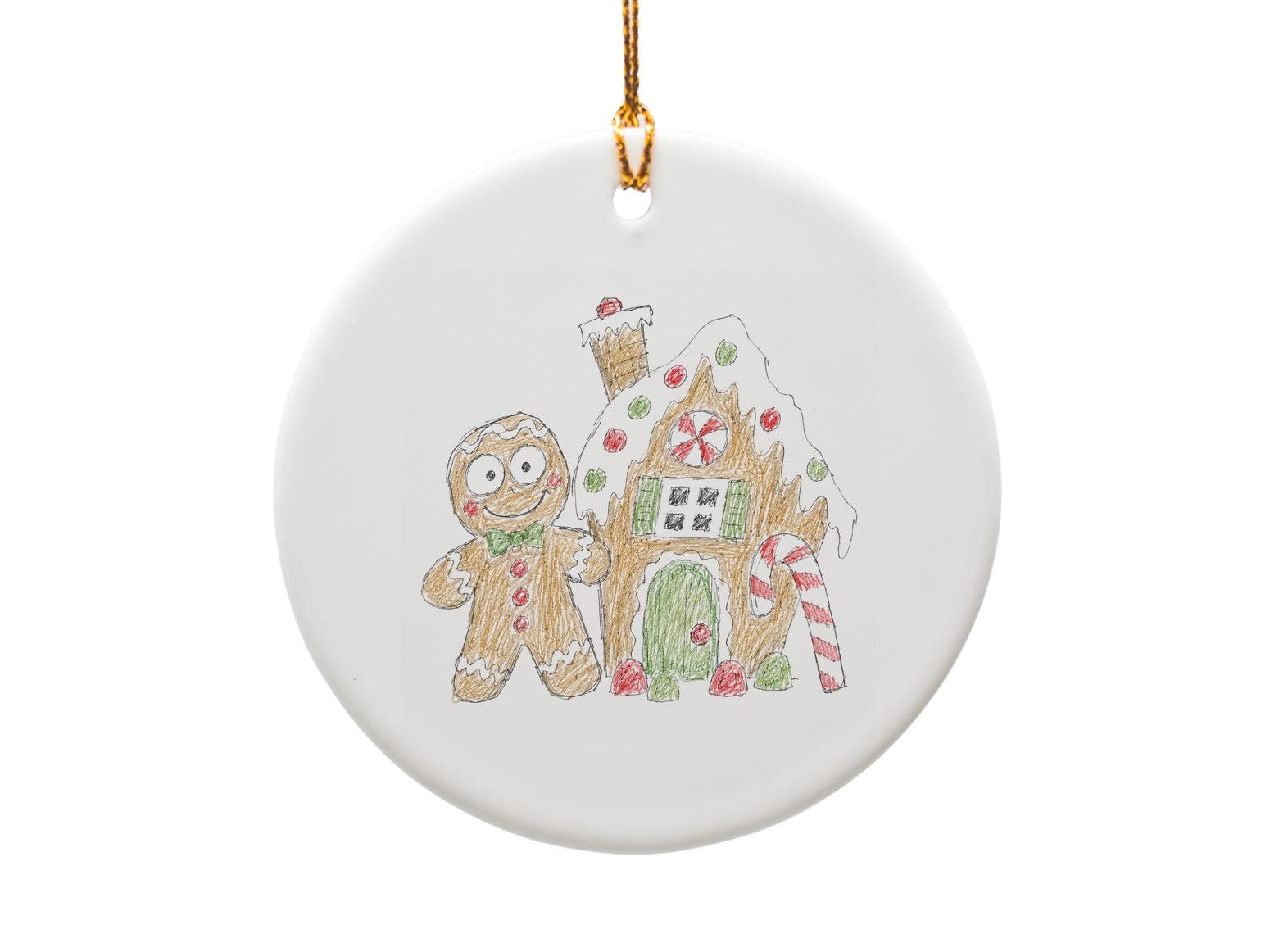 Gingerbread House And Man Christmas Ornament Cute Holiday Decor Festive Tree Decoration For Kids Family Xmas Ornament O1249