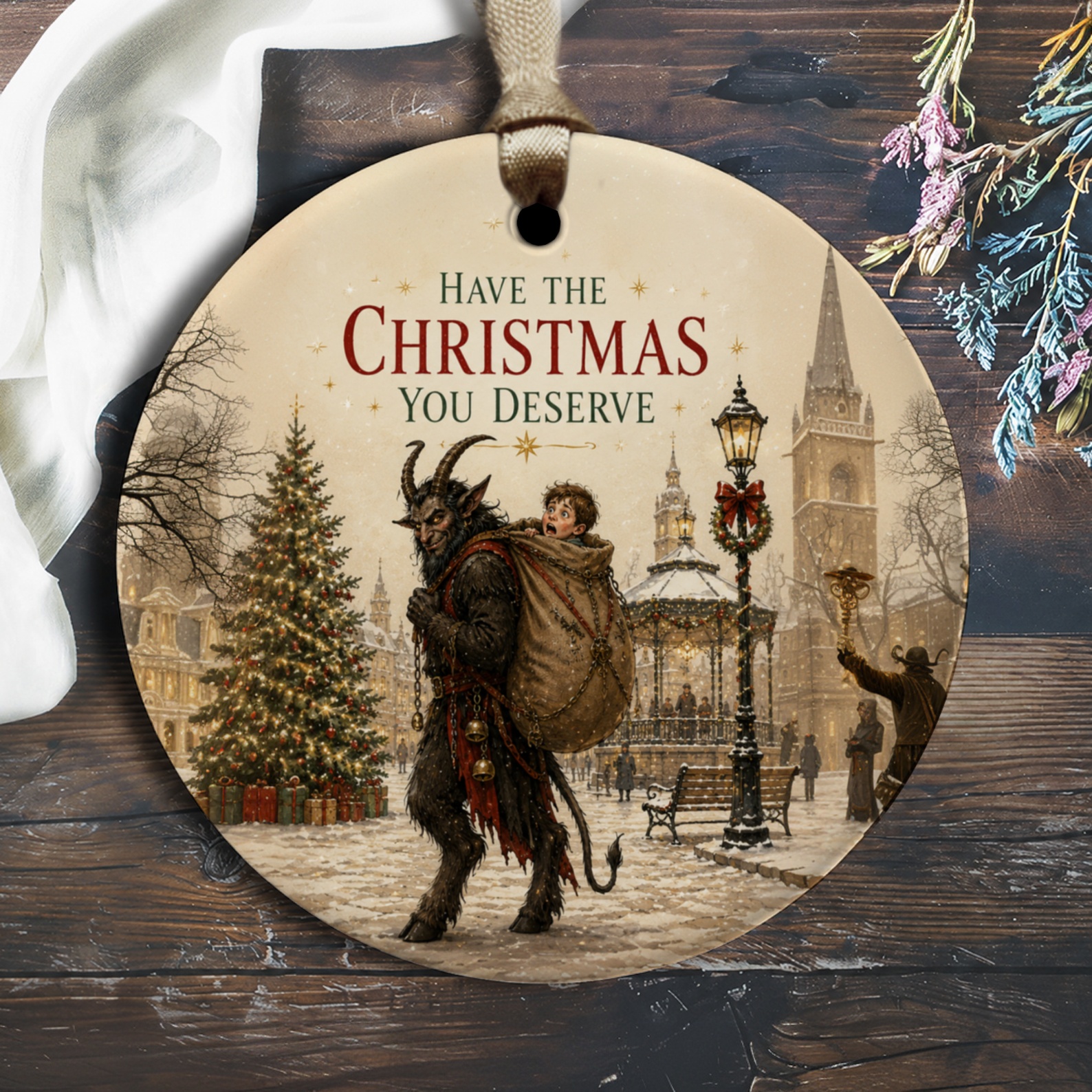 Have The Christmas You Deserve Christmas Ornament Krampus Holiday Decor Unique Winter Decoration Festive Gift Idea O1615
