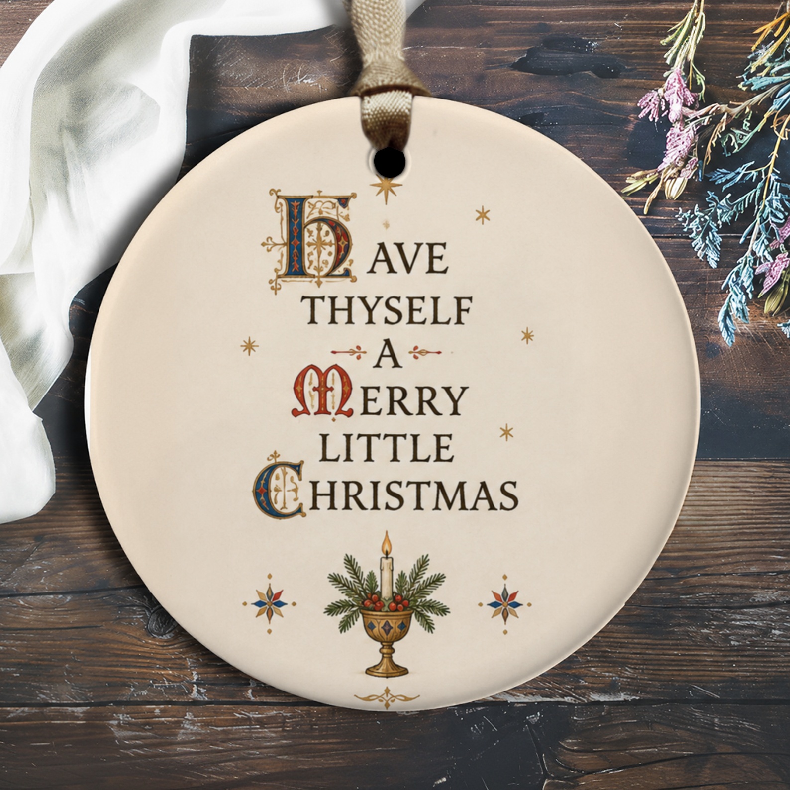 Have Thyself A Merry Little Christmas Vintage Christmas Ornament Holiday Decor Festive Home Decoration Gift Idea O1656