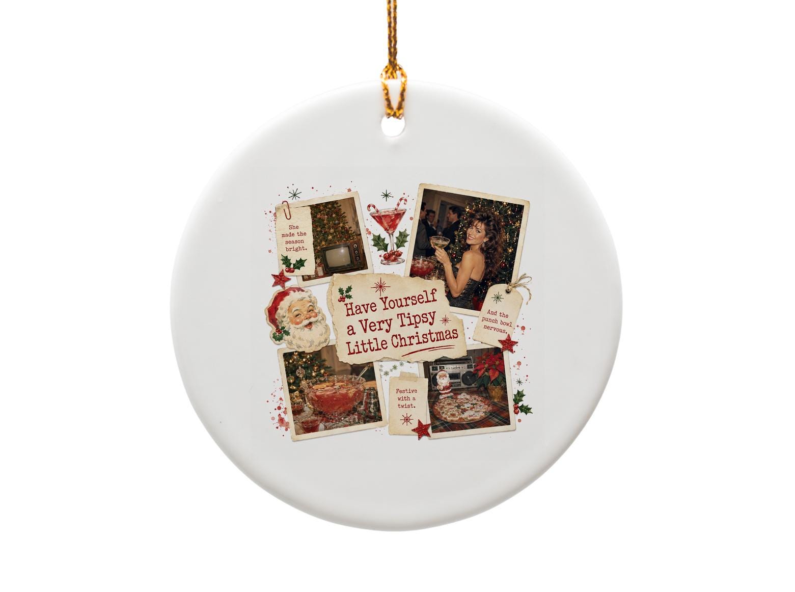 Have Yourself A Very Tipsy Little Christmas Ornament Festive Holiday Decor Funny Christmas Tree Decoration Gift For Friends O1303