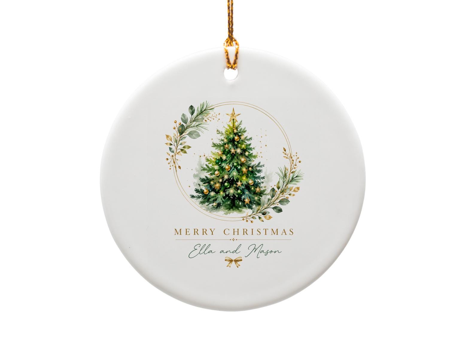Merry Christmas Personalized Ornament Holiday Decor Custom Christmas Tree Decoration Gift O1324