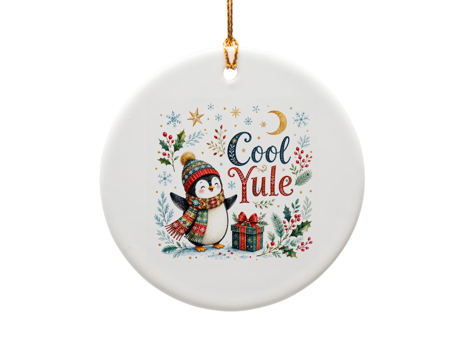Cool Yule Christmas Ornament Cute Penguin Winter Holiday Decor Festive Gift Idea Seasonal Decoration For Tree O1351