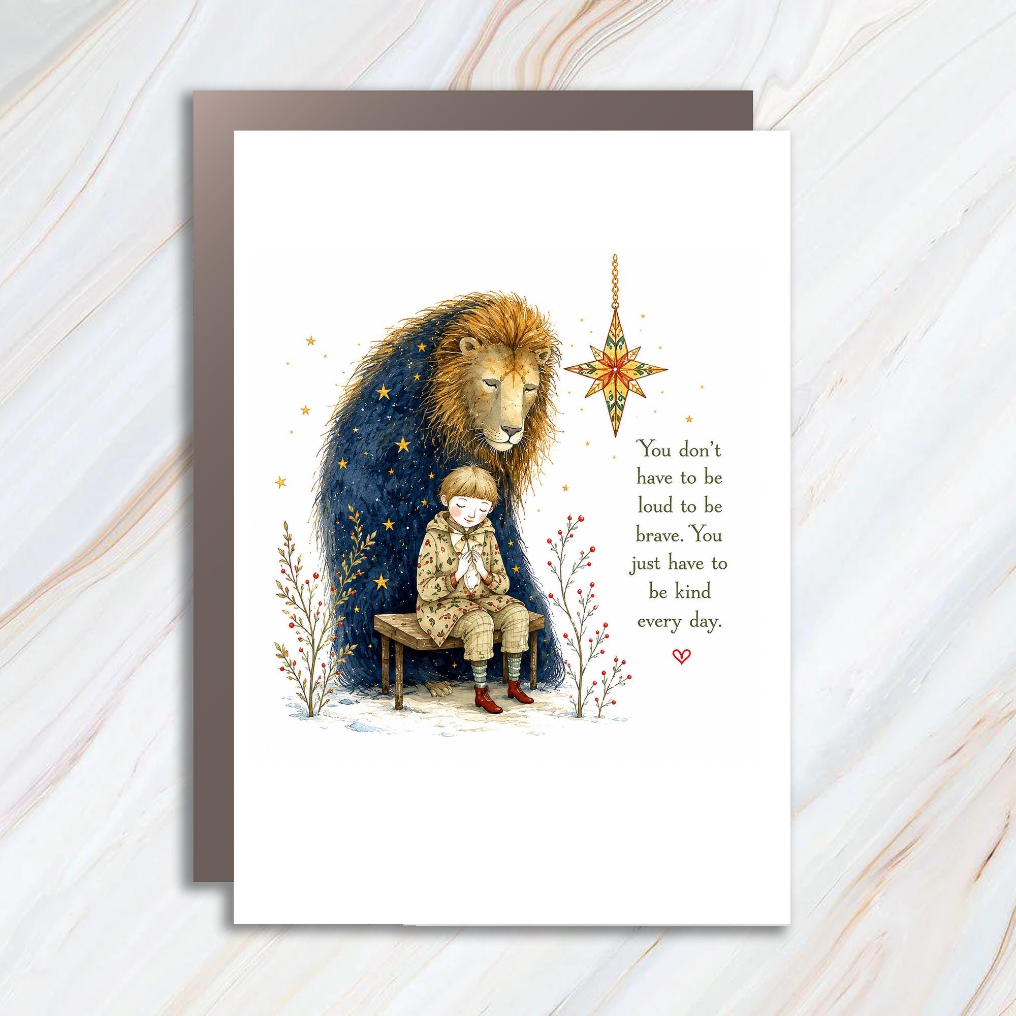 You Don’t Have To Be Loud To Be Brave Inspirational Greeting Card Kindness Encouragement Card For Friend Motivational Art C1384