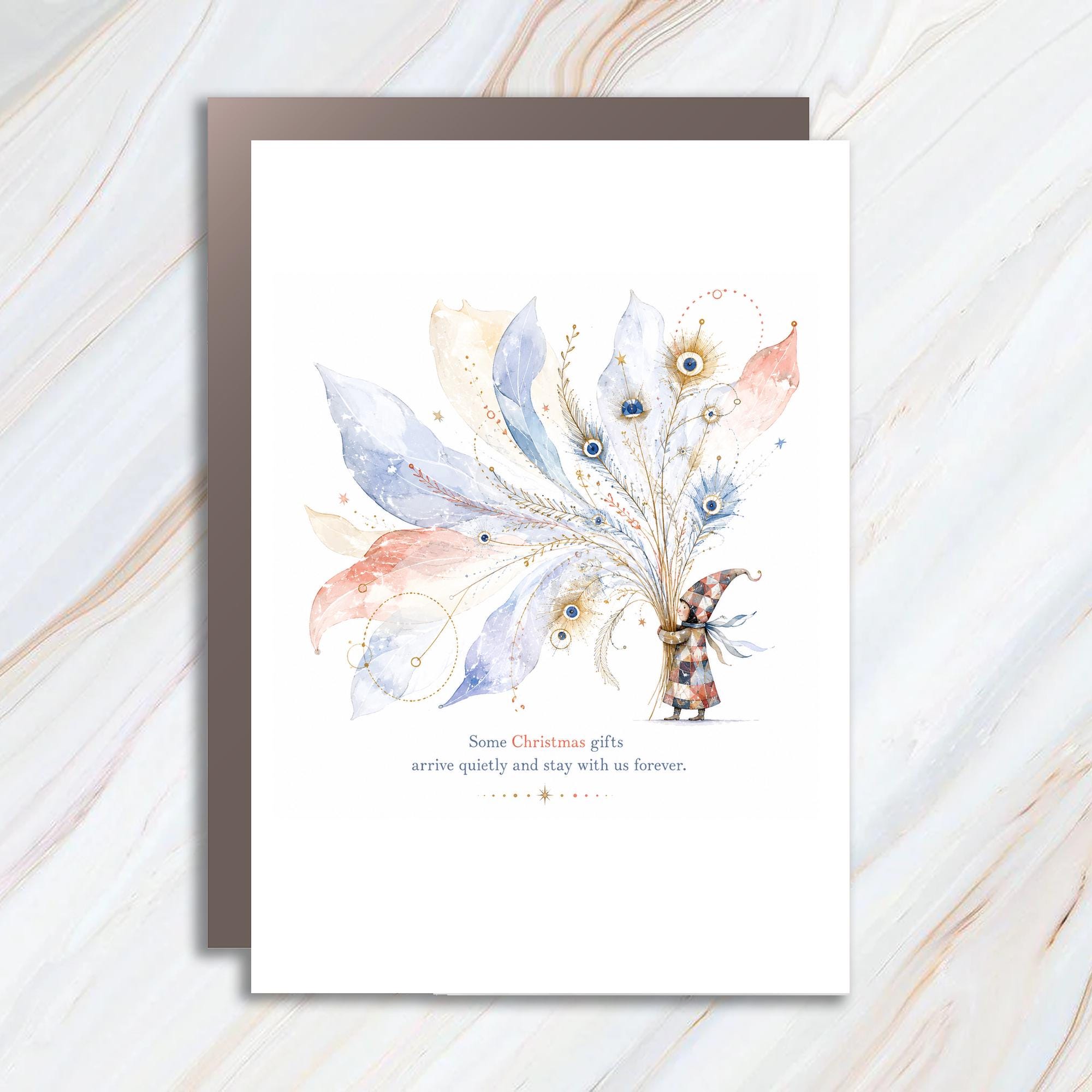 Some Christmas Gifts Arrive Quietly Christmas Card Whimsical Elf Holiday Greeting Card Festive Art For Friends Family C1394