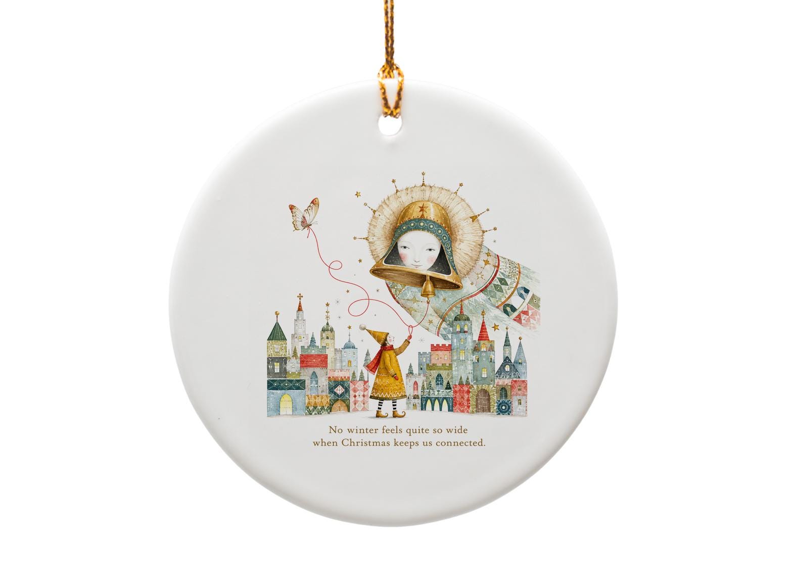 No Winter Feels Quite So Wide Christmas Ornament Festive Cityscape Bell Holiday Decor Keepsake Gift O1388