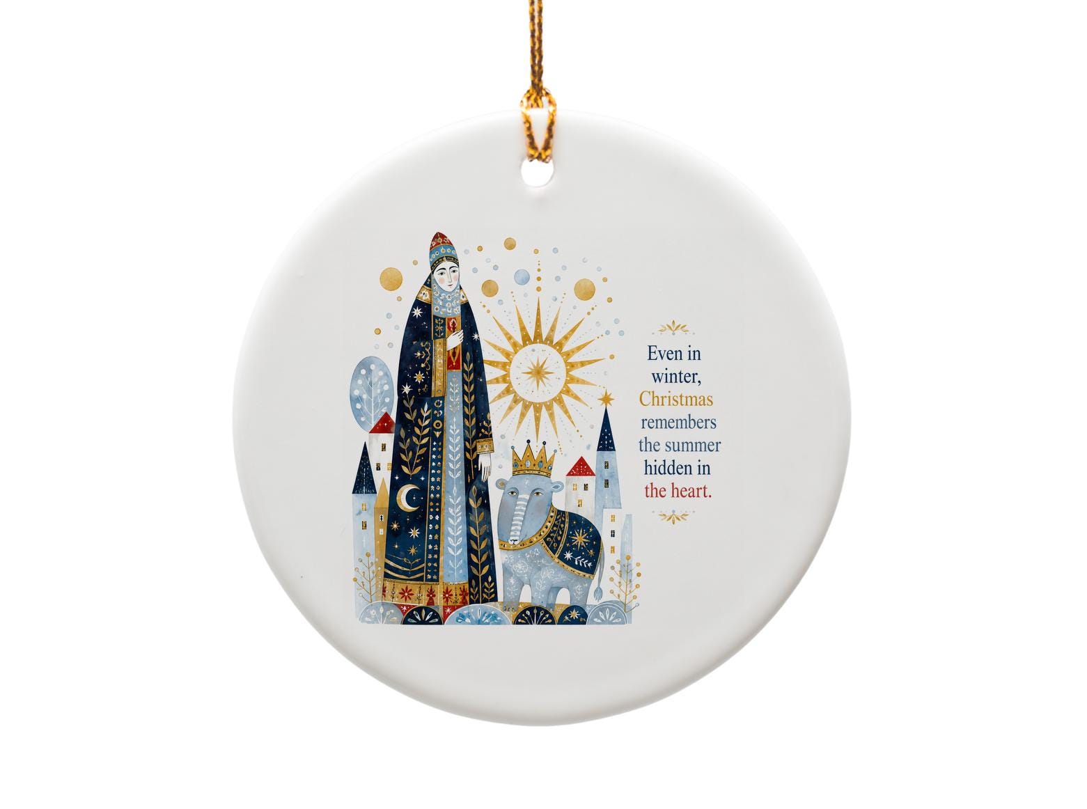 Even In Winter Christmas Remembers Ornament Holiday Decor Winter Scene Art Christmas Gift Unique Seasonal Decoration O1408