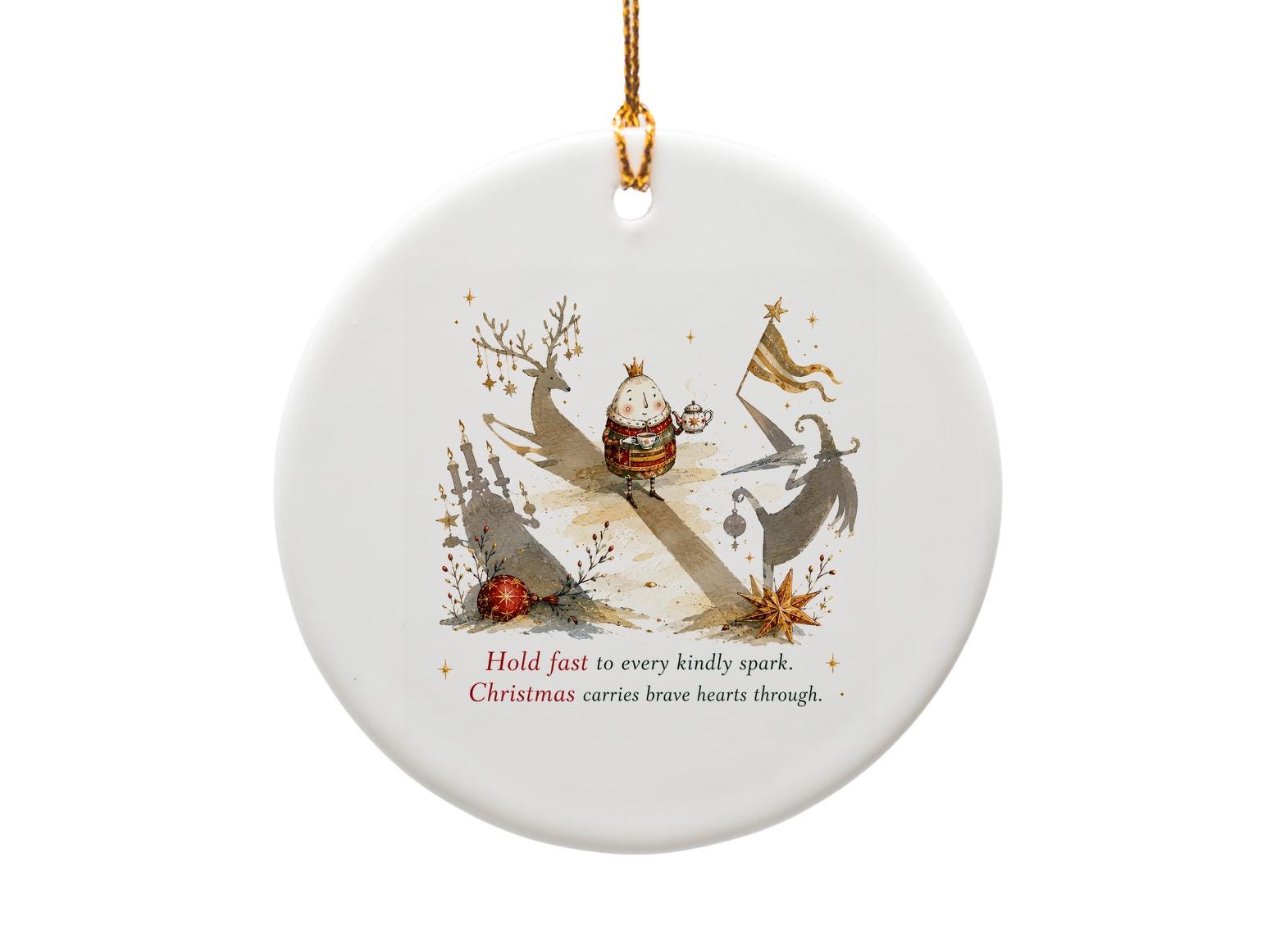 Hold Fast To Every Kindly Spark Christmas Ornament Festive Holiday Decor Unique Seasonal Decoration Gift O1383