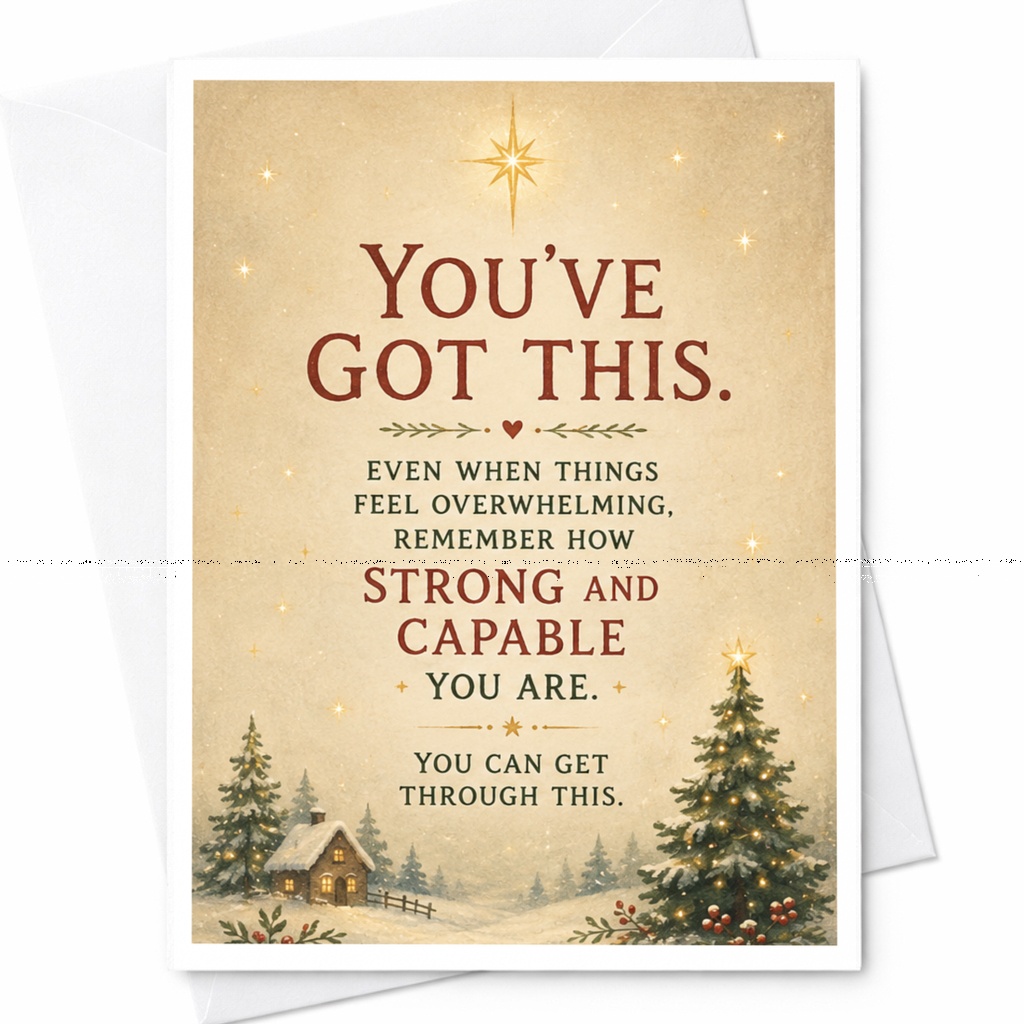 You've Got This Encouragement Card Motivational Support Greeting Card Winter Scene Inspirational Message For Friend Family C6297