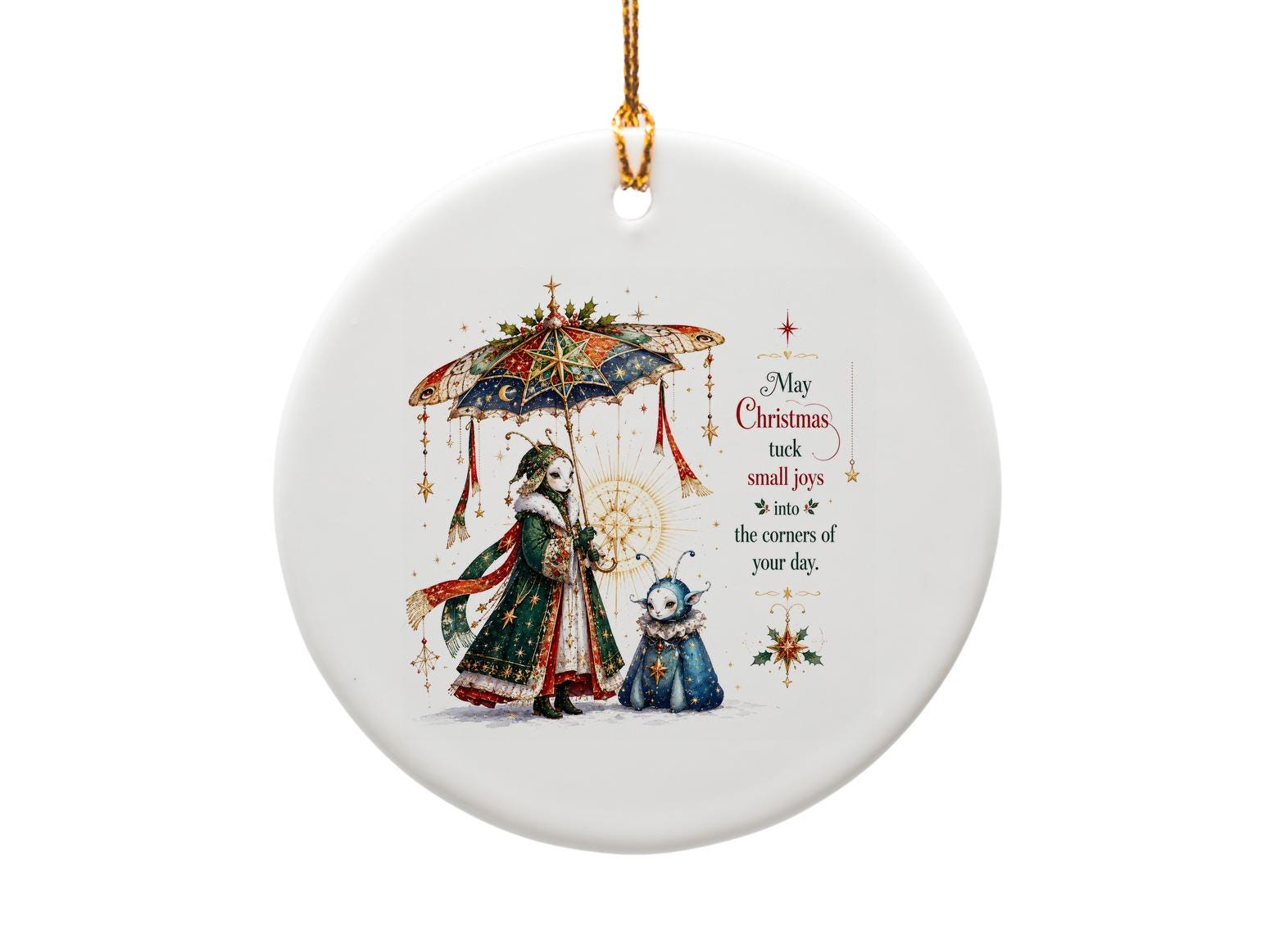 May Christmas Tuck Small Joys Ornament Festive Holiday Decor Christmas Ornament Unique Gift Idea Seasonal Decoration O1403