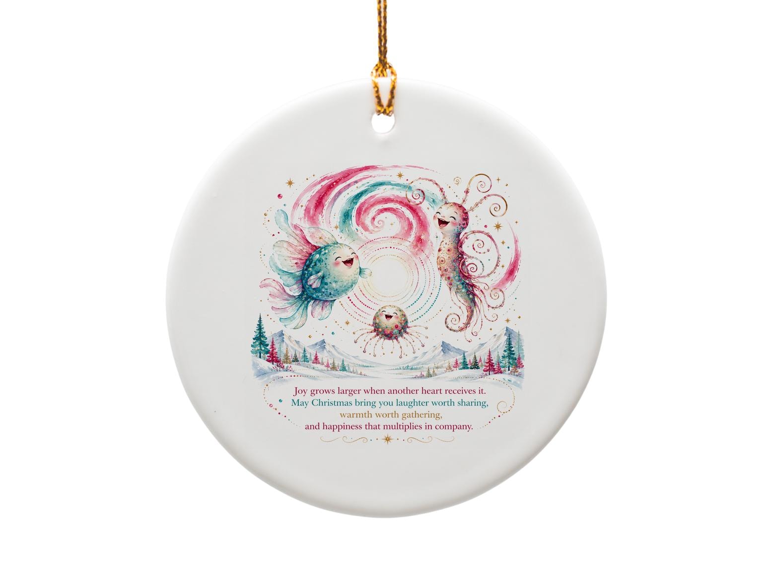 Joy Grows Larger Christmas Ornament Whimsical Holiday Decor Festive Home Decoration Cute Gift Idea O1453