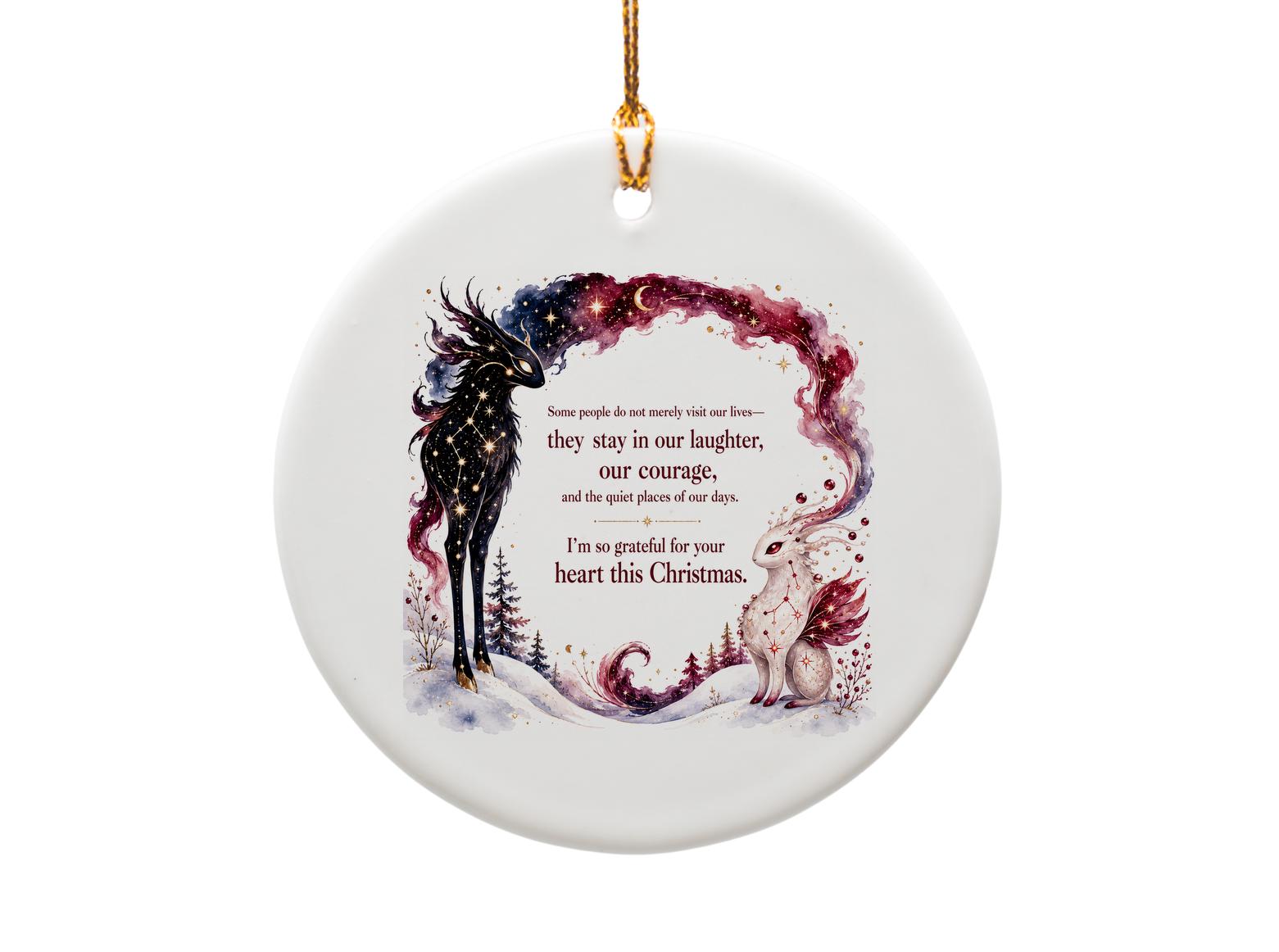 Some People Do Not Merely Visit Our Lives Christmas Ornament Fantasy Creatures Cosmic Theme Holiday Decor Gift O1457