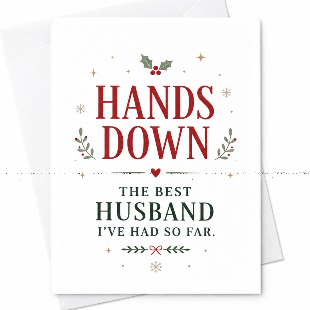 Hands Down The Best Husband I've Had So Far Anniversary Card Funny Love Card For Husband Romantic Greeting Card C6398