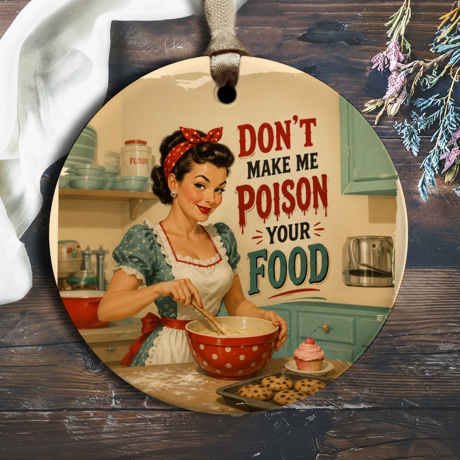 Don't Make Me Poison Your Food Funny Retro Kitchen Ornament Vintage Style Home Decor Gift 125 O1961