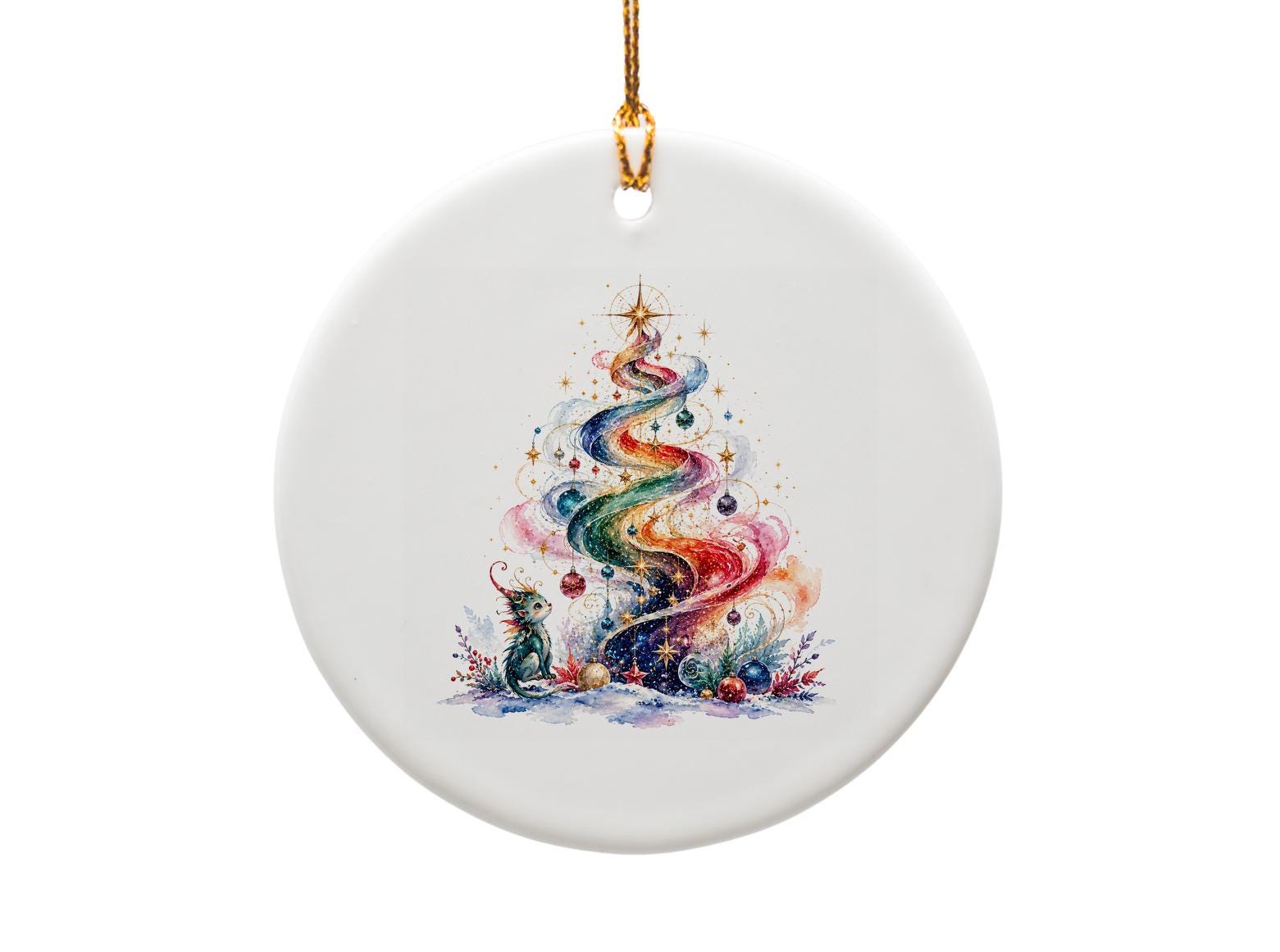 Whimsical Dragon Christmas Ornament Fantasy Holiday Decor Colorful Tree Decoration Festive Ornament For Tree O1470