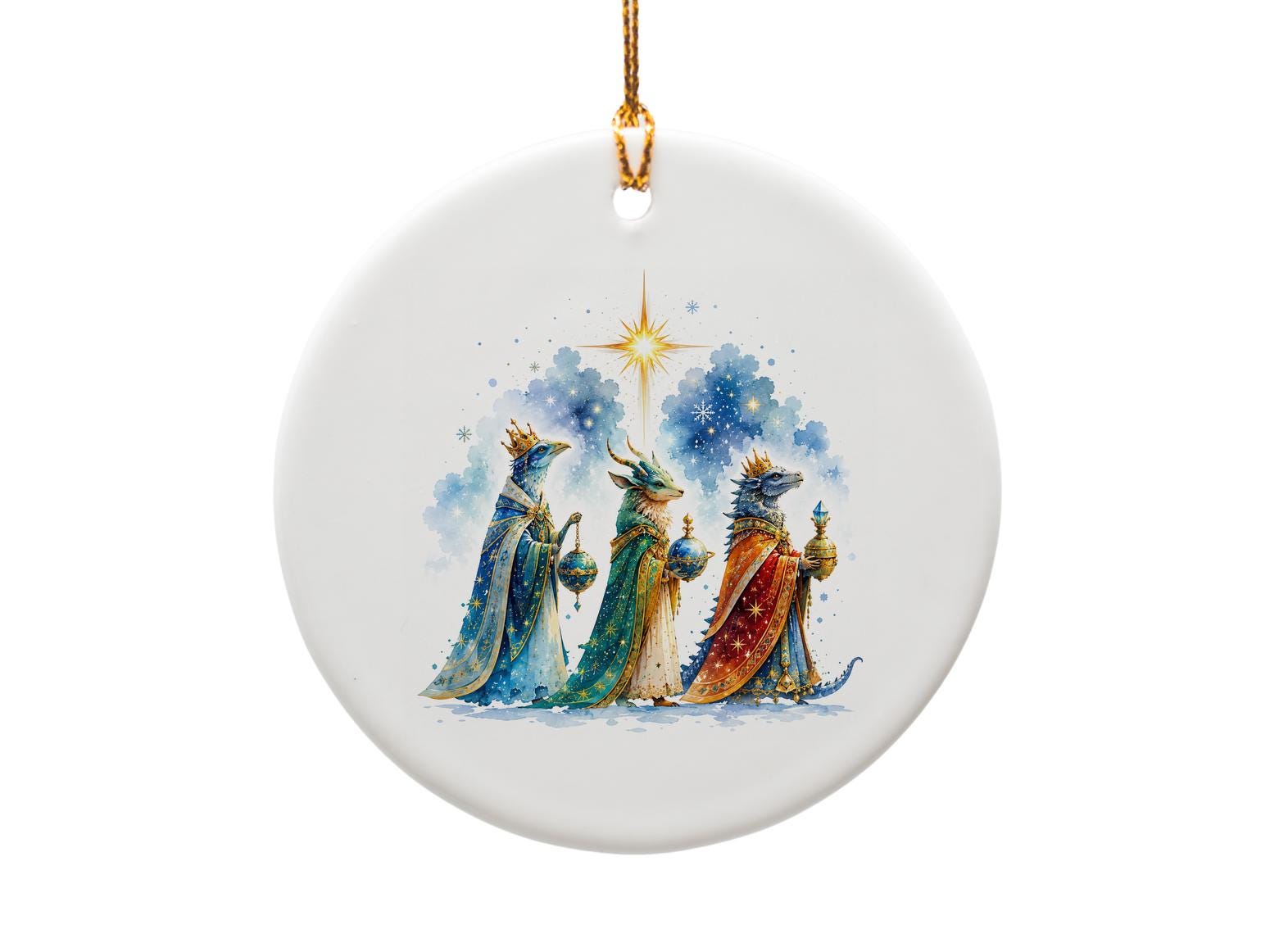 Three Wise Animals Christmas Ornament Fantasy Animal Kings Holiday Decor Unique Gift For Her Him Festive Home Decoration O1502