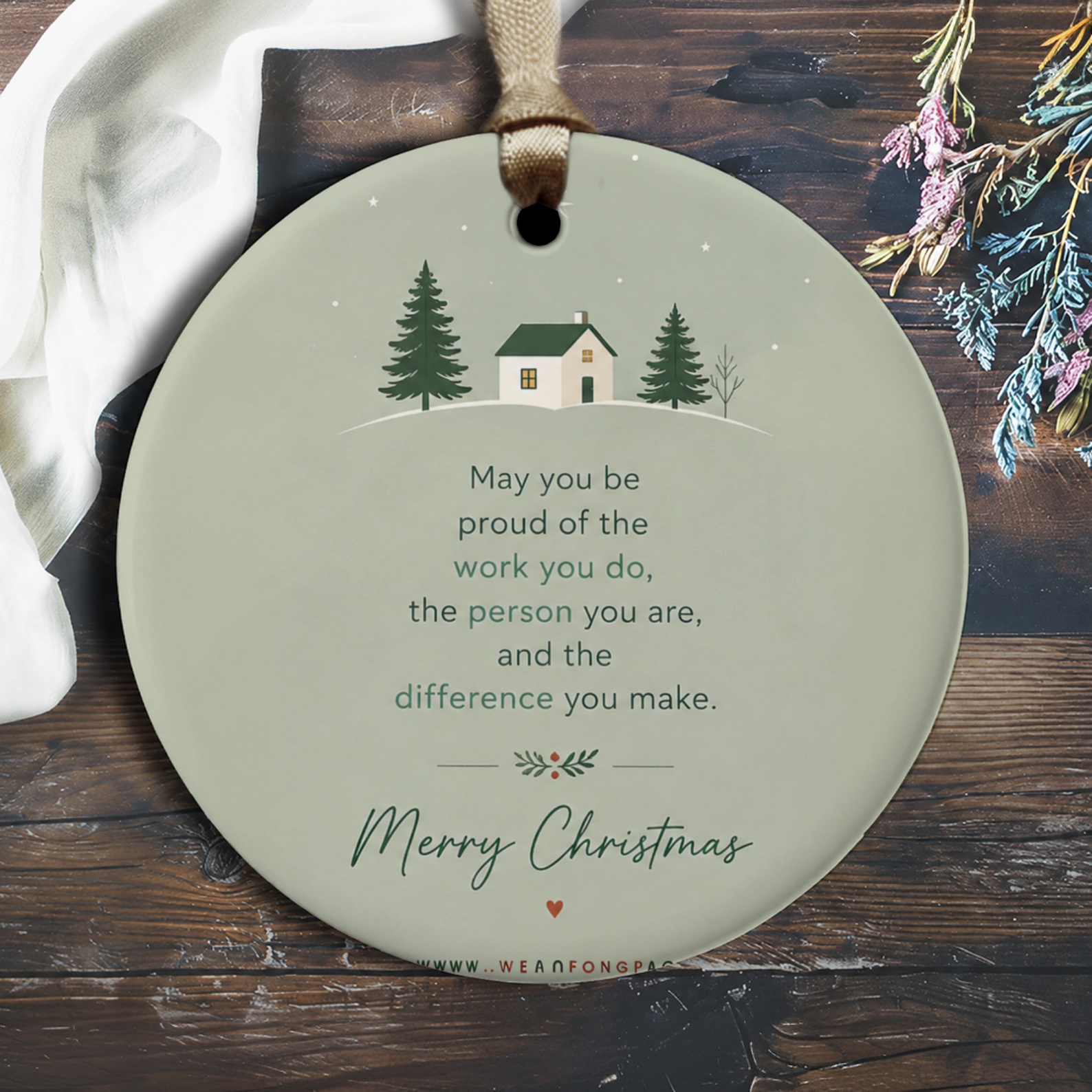 May You Be Proud Christmas Ornament Holiday Decor Inspirational Gift Winter House Trees Merry Christmas Ornament O2113