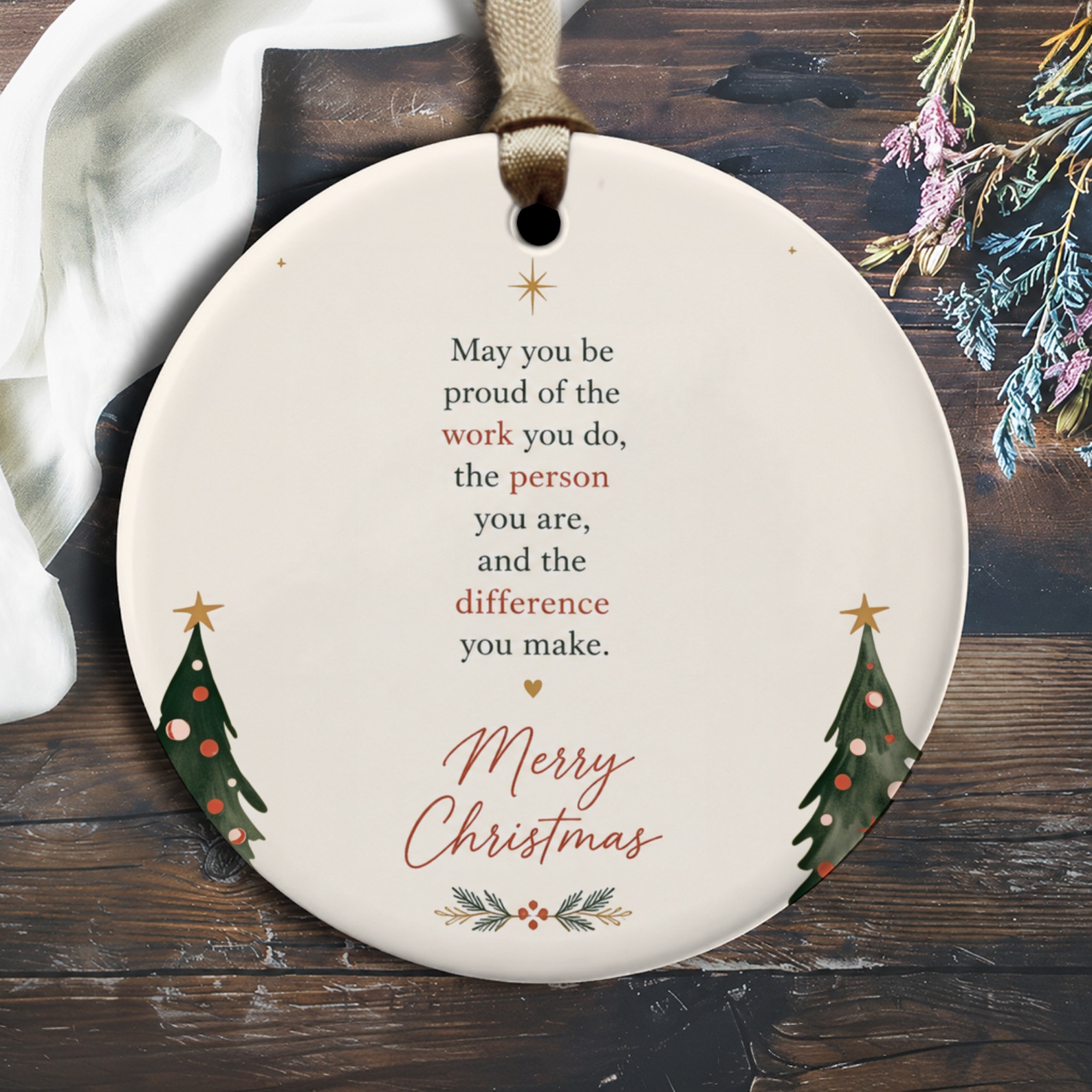 May You Be Proud Christmas Ornament Holiday Decor Inspirational Gift Merry Christmas Tree Ornament Festive Home Decoration O2016