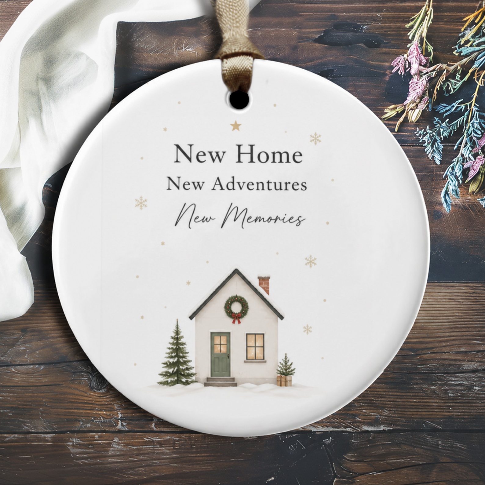 New Home New Adventures New Memories Ornament Housewarming Gift New Homeowner Christmas Decor Keepsake O2144