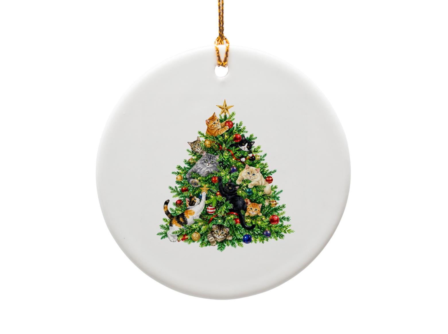 Cats In Christmas Tree Ornament Cute Holiday Decoration Cat Lover Gift Festive Christmas Tree Ornament For Cat Enthusiasts O1519