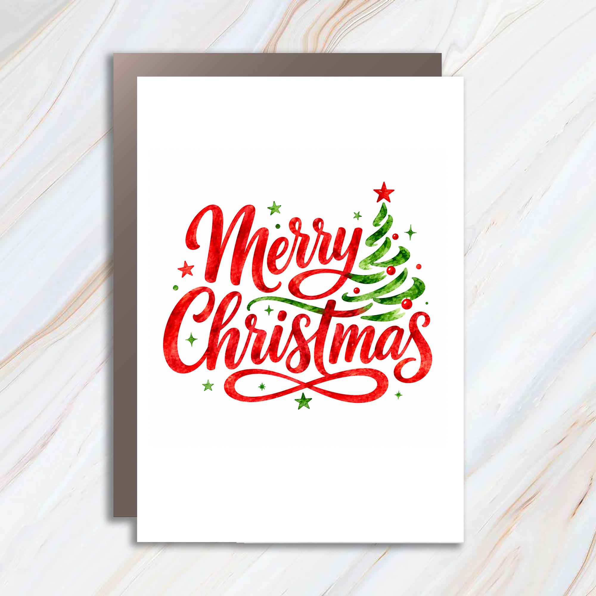 Merry Christmas Funny Cat Christmas Card Cute Cats Around Tree Holiday Greeting Card For Cat Lover Festive Santa Hat C1531