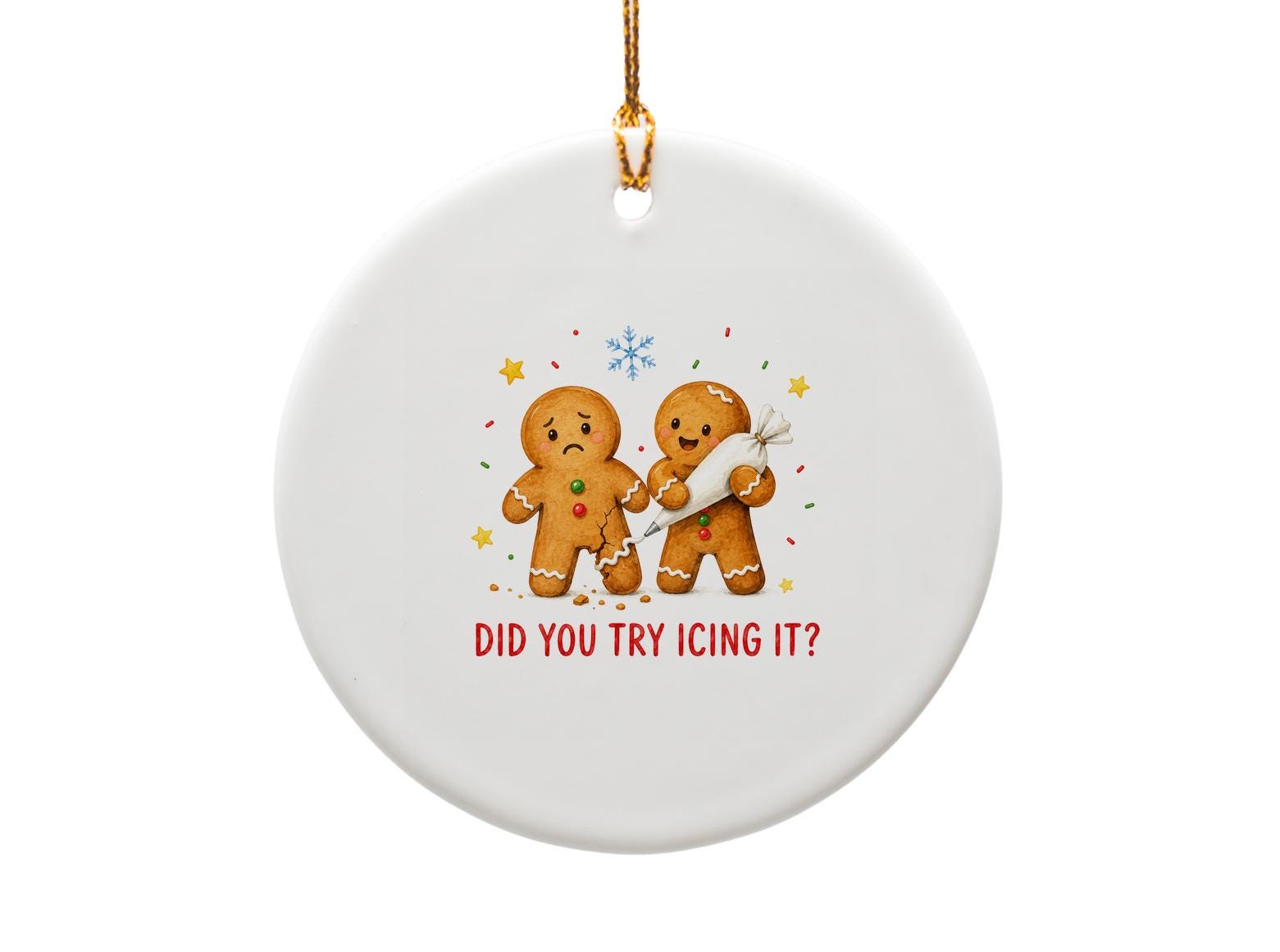 Did You Try Icing It? Funny Christmas Ornament Gingerbread Cookies Holiday Decor Cute Gift Idea For Bakers O1546