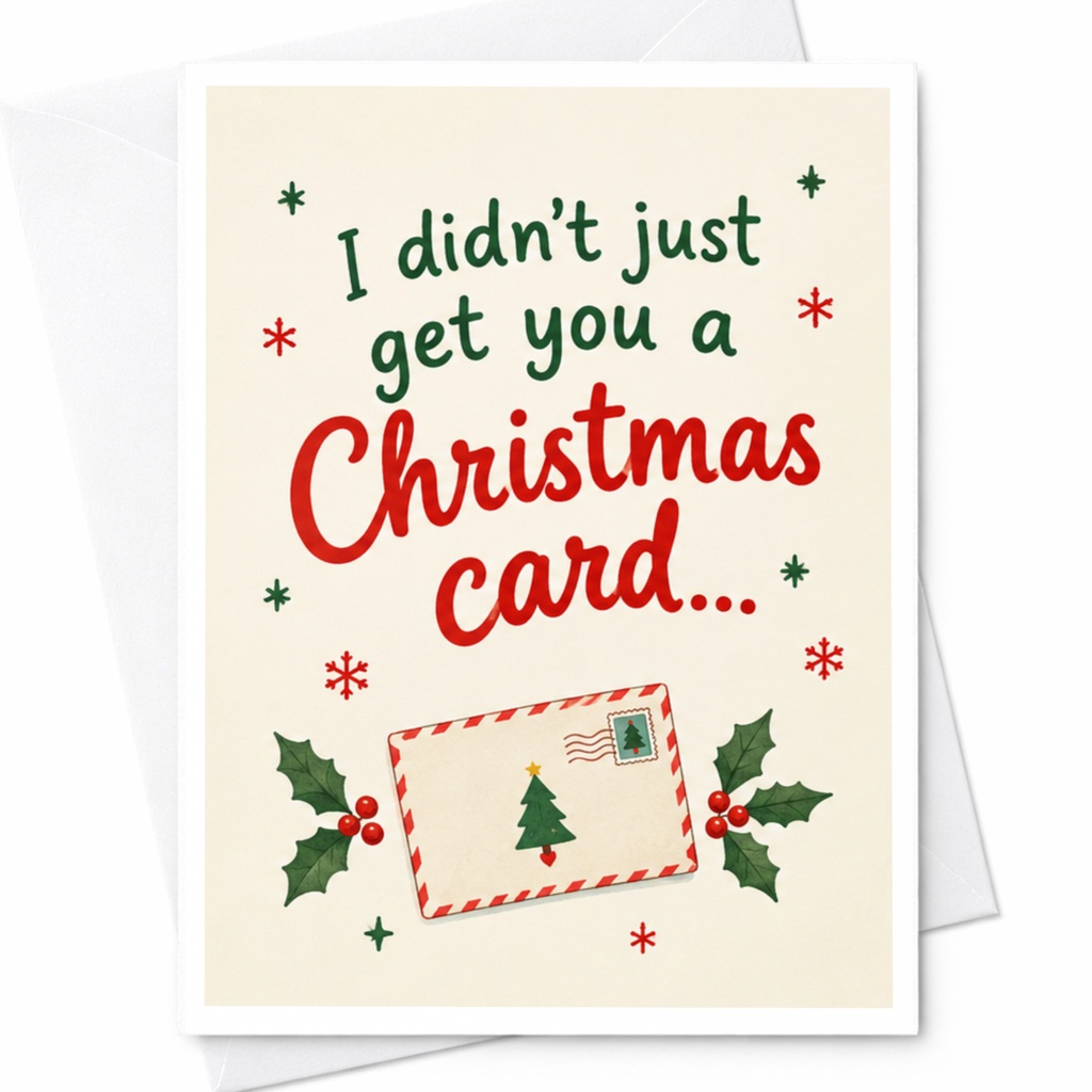 I Didn't Just Get You A Christmas Card Funny Christmas Card Holiday Greeting Card For Friend Family Cute Xmas Card With Envelope C6569