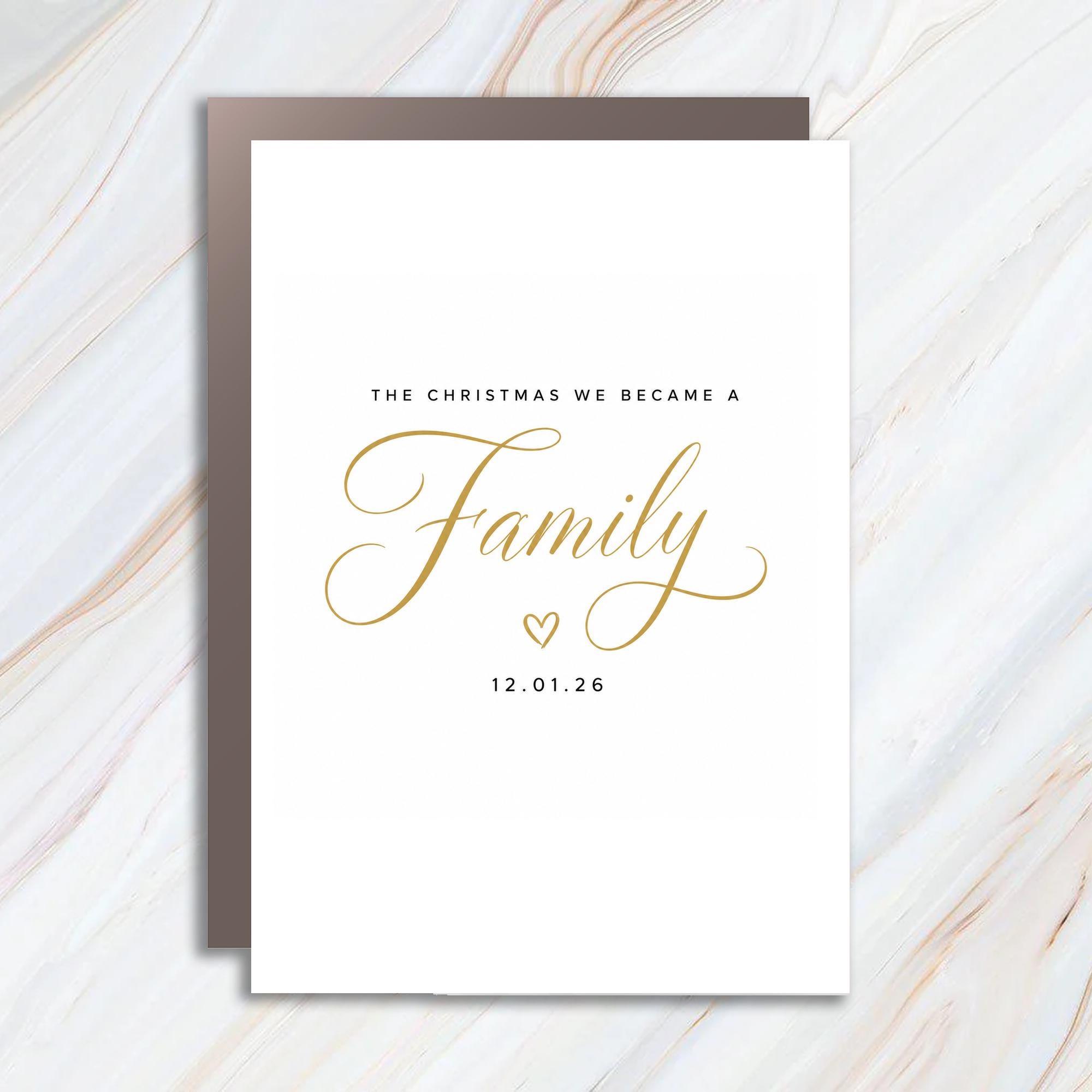 Personalized The Christmas We Became A Family Christmas Card New Family Holiday Greeting Card Sentimental Keepsake For Couple C1573
