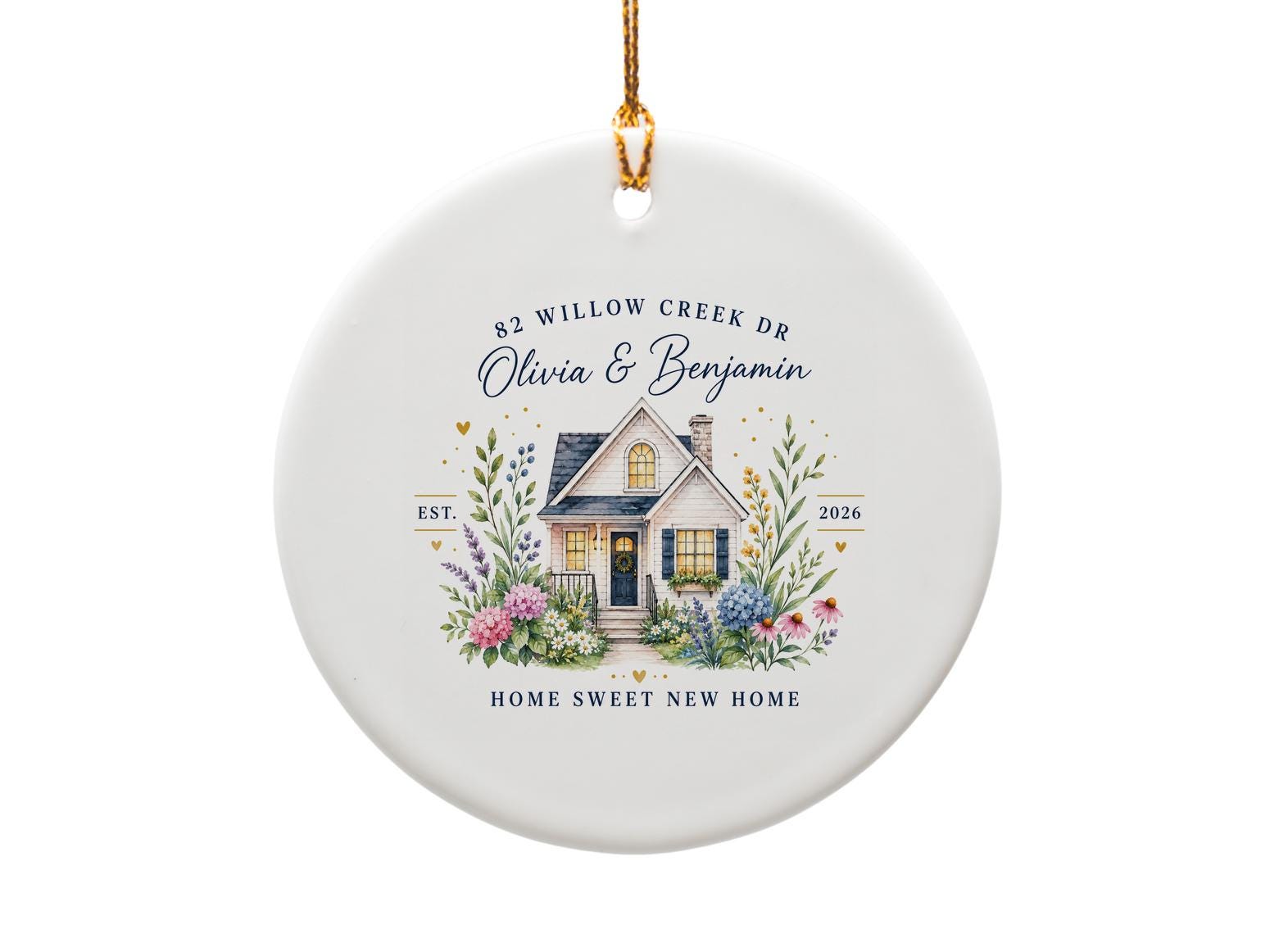 Home Sweet New Home Ornament Personalized Housewarming Gift New Home Decor Keepsake O1560