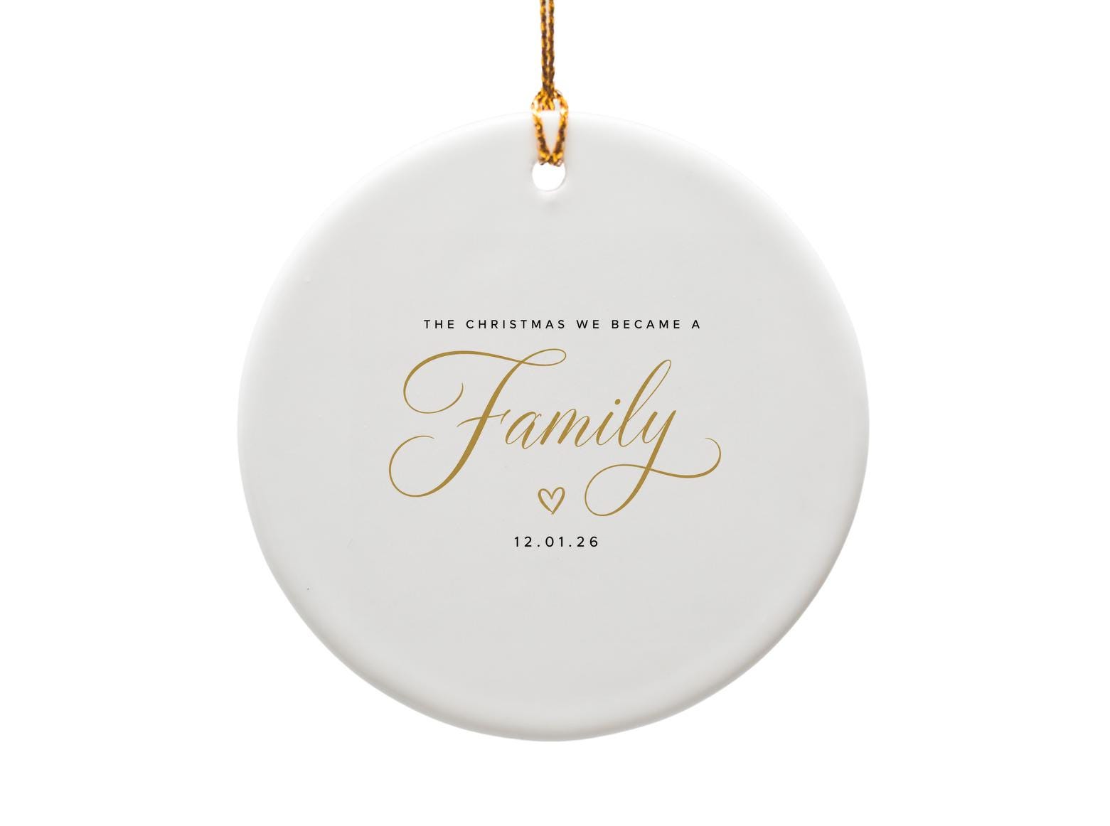 The Christmas We Became A Family Ornament Personalized Christmas Ornament Family Keepsake Holiday Decor New Family Gift O1573