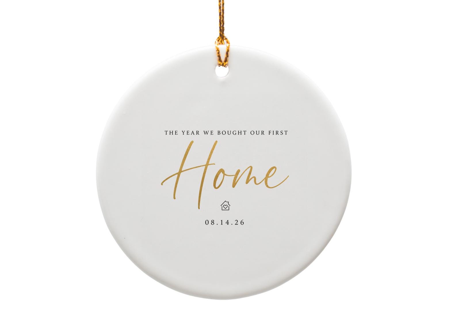 The Year We Bought Our First Home Ornament New Home Keepsake Personalized Date Housewarming Gift First Homeowner Ornament O1586